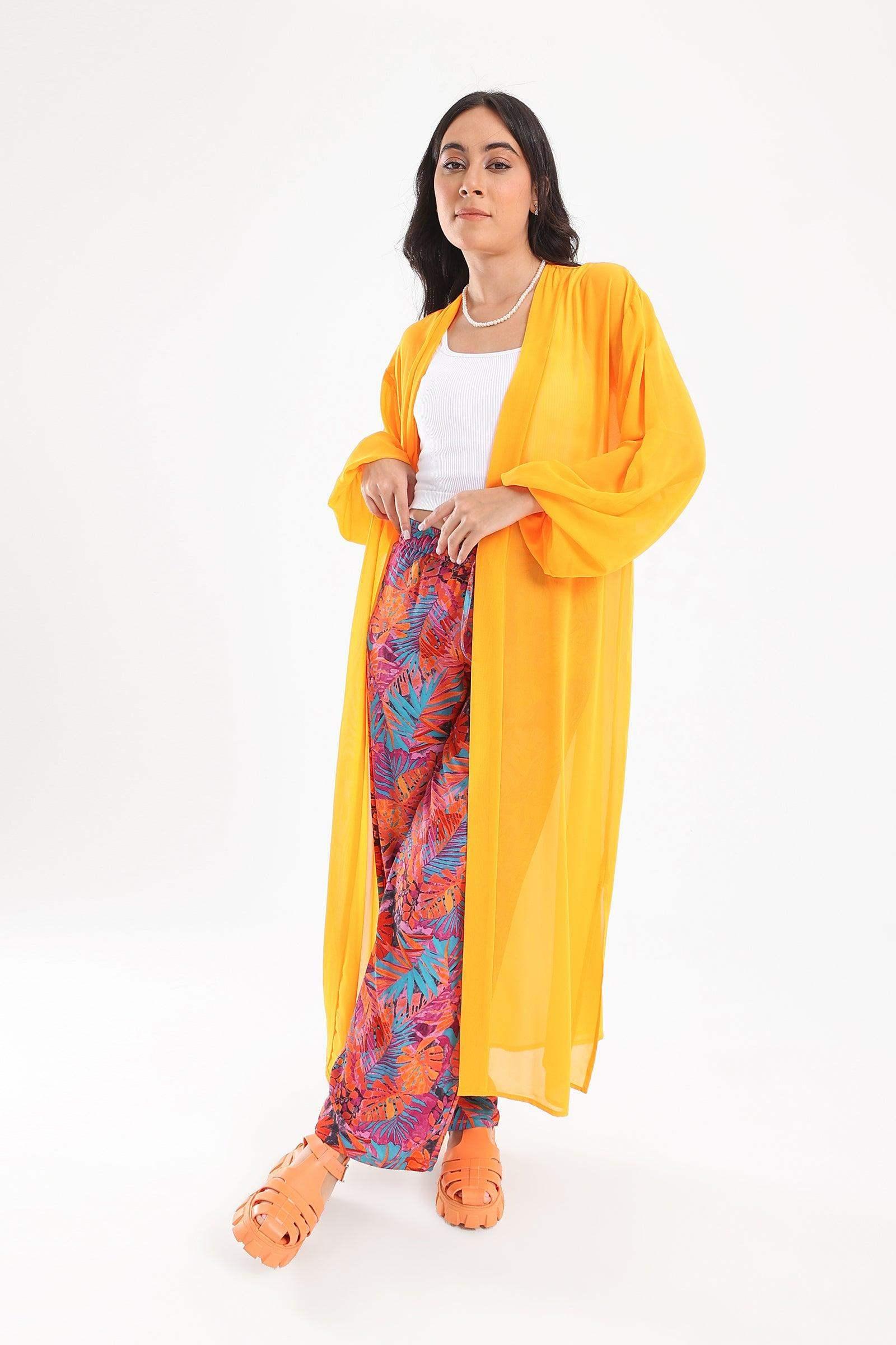 Chiffon Kimono with Side Slits - Carina - كارينا