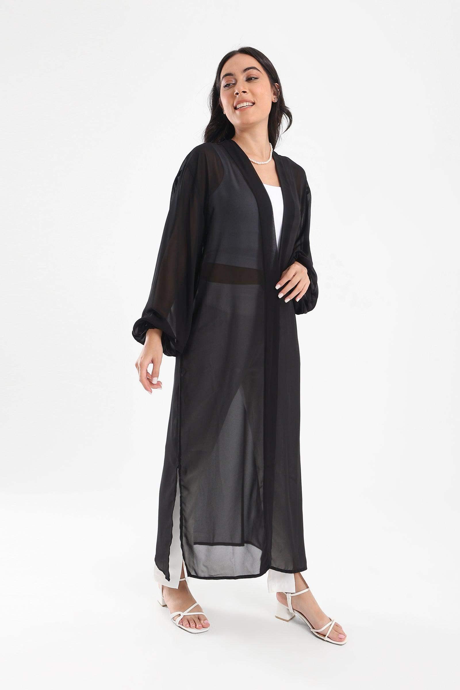 Chiffon Kimono with Side Slits - Carina - كارينا
