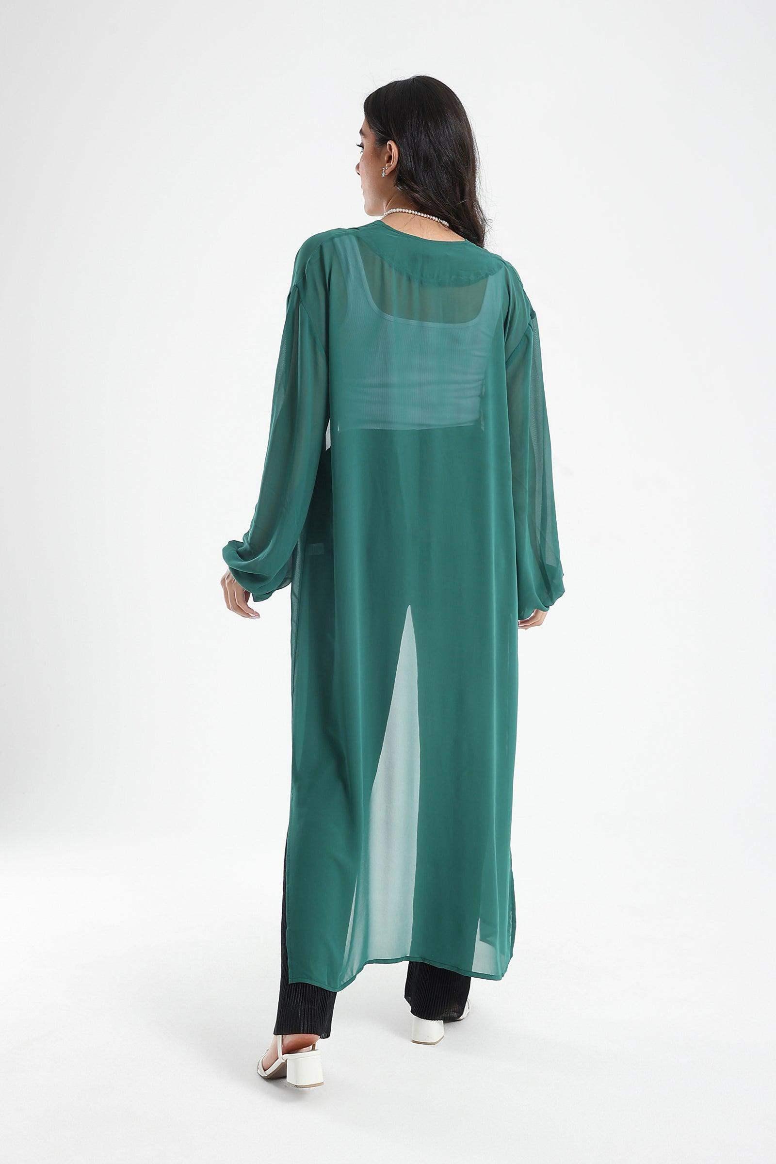 Chiffon Kimono with Side Slits - Carina - كارينا