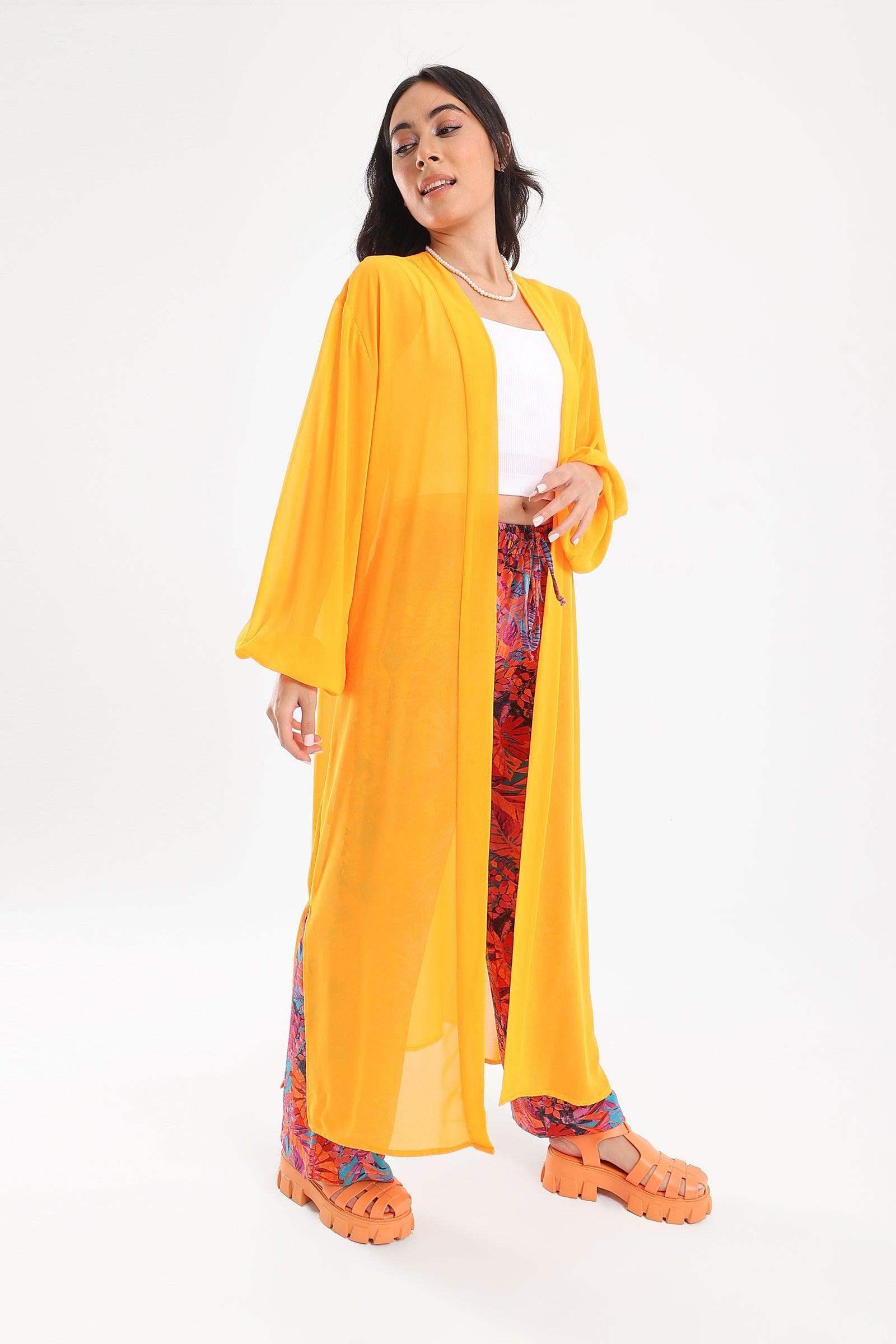 Chiffon Kimono with Side Slits - Carina - كارينا