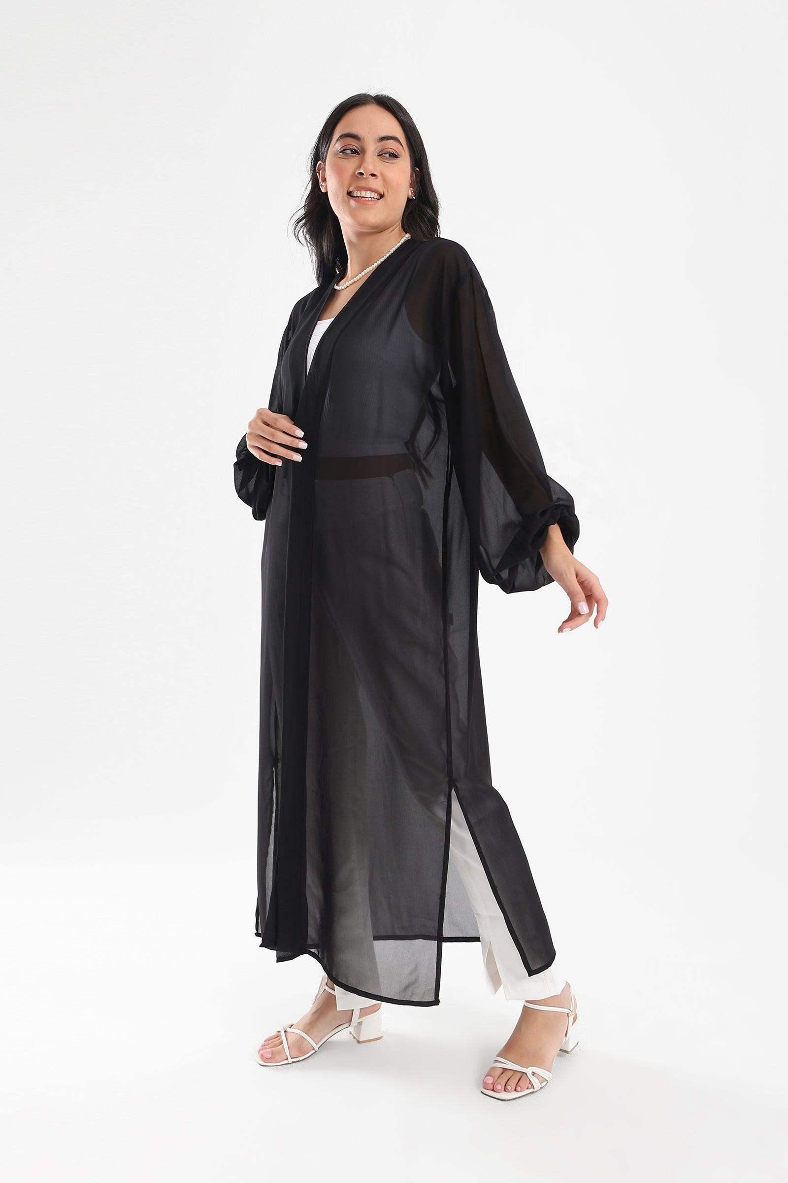 Chiffon Kimono with Side Slits - Carina - كارينا