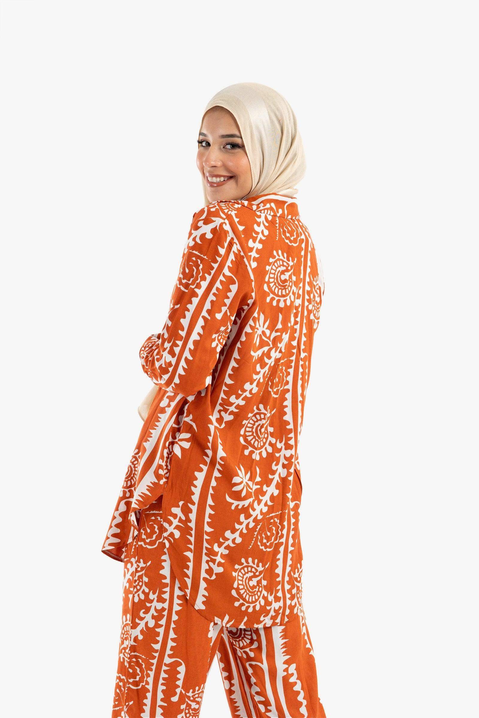 Collared Neck Lounge Shirt - Carina - كارينا