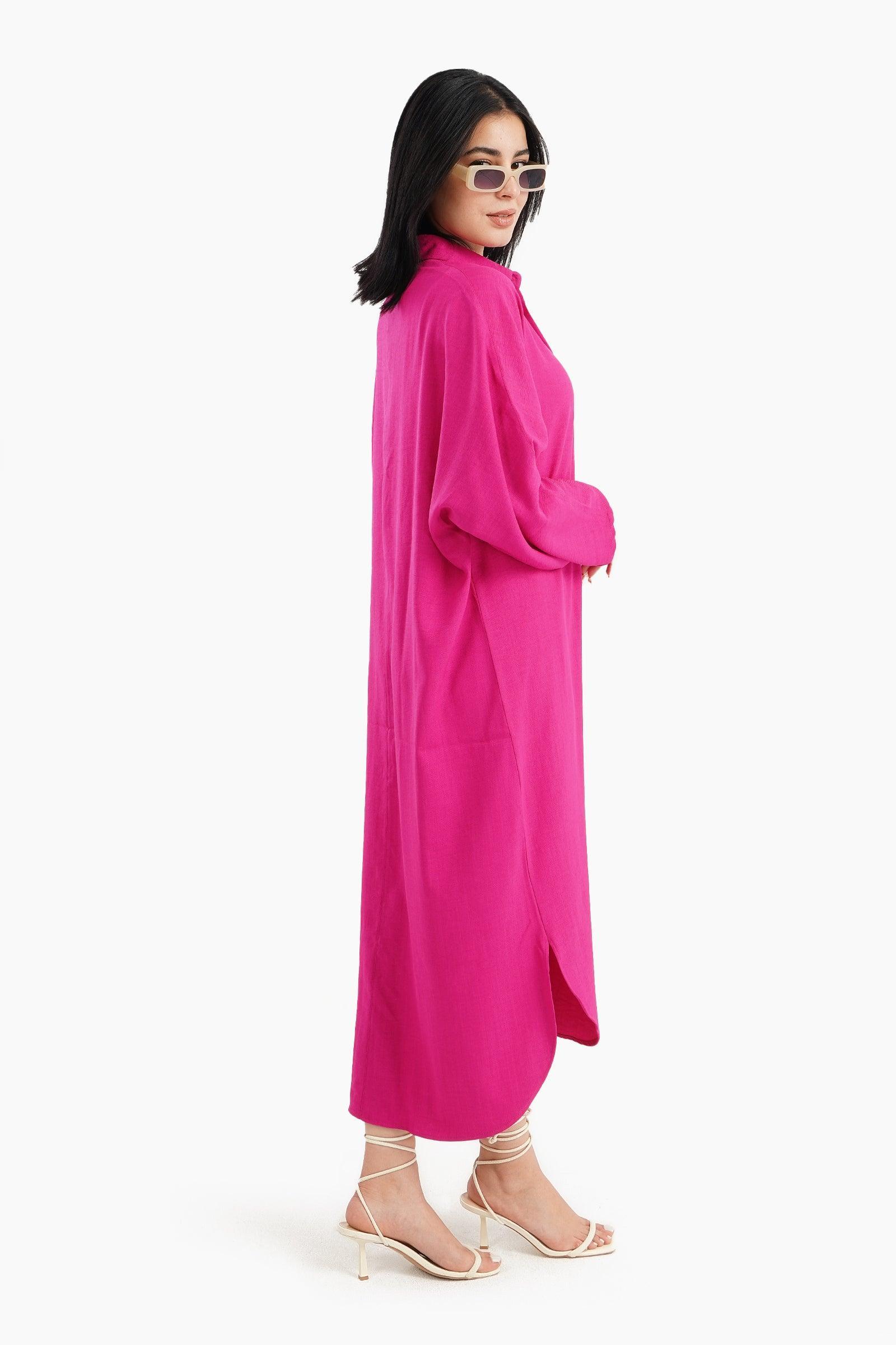 Collared Neck Shirt Dress - Carina - كارينا