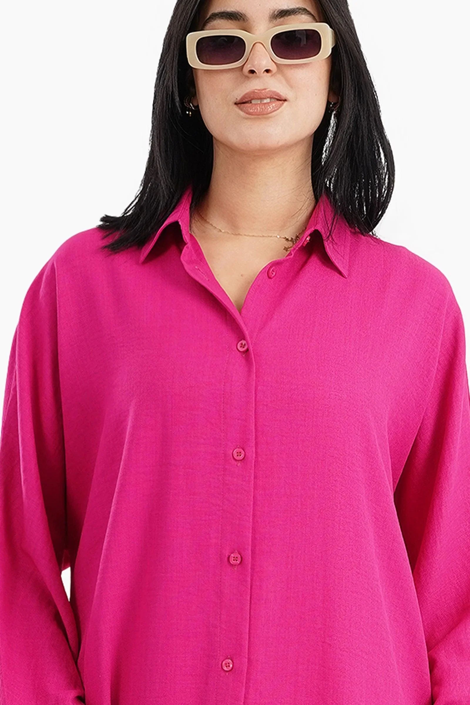 Collared Neck Shirt Dress - Carina - كارينا