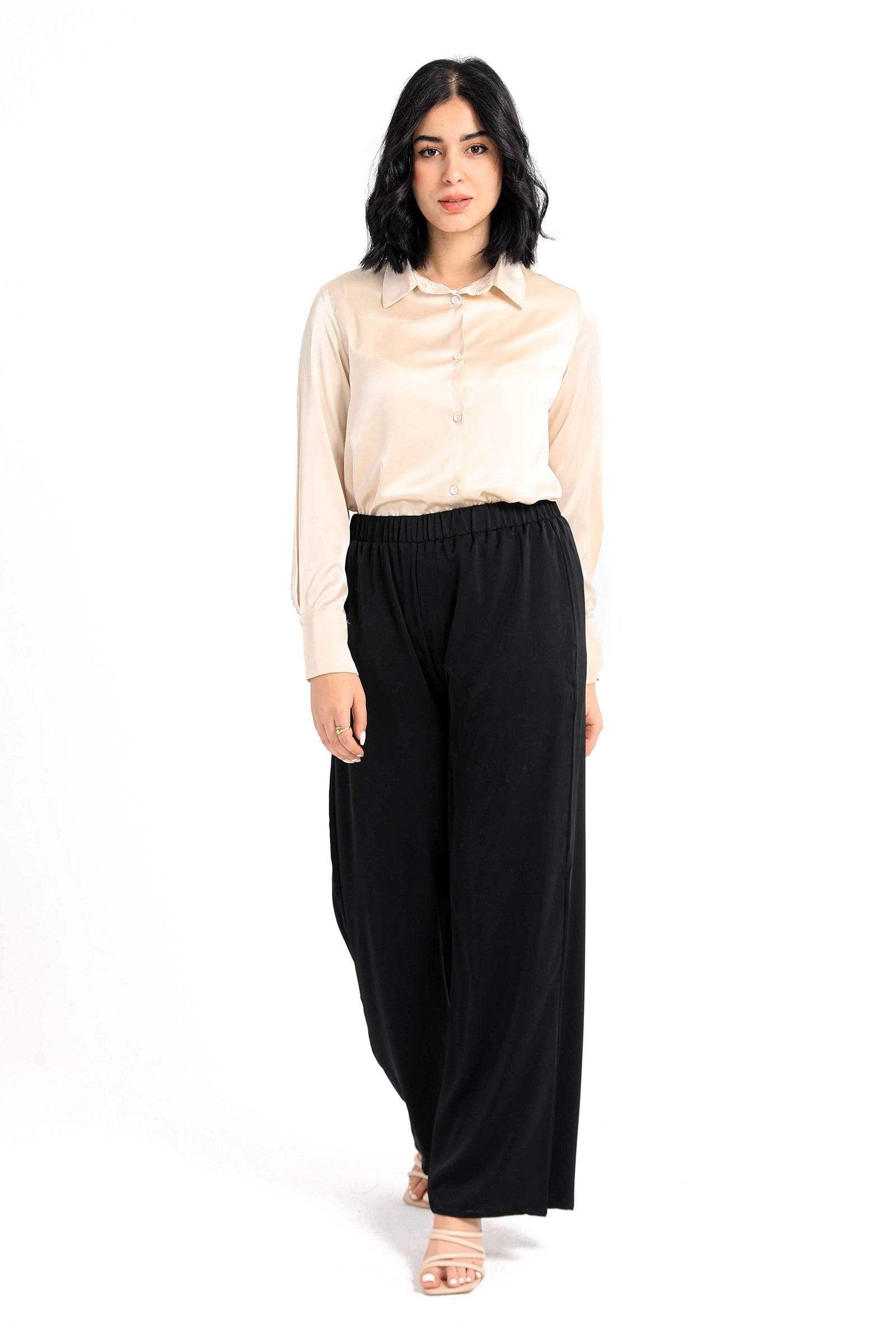 Cotton High Waist Pants - Carina - كارينا