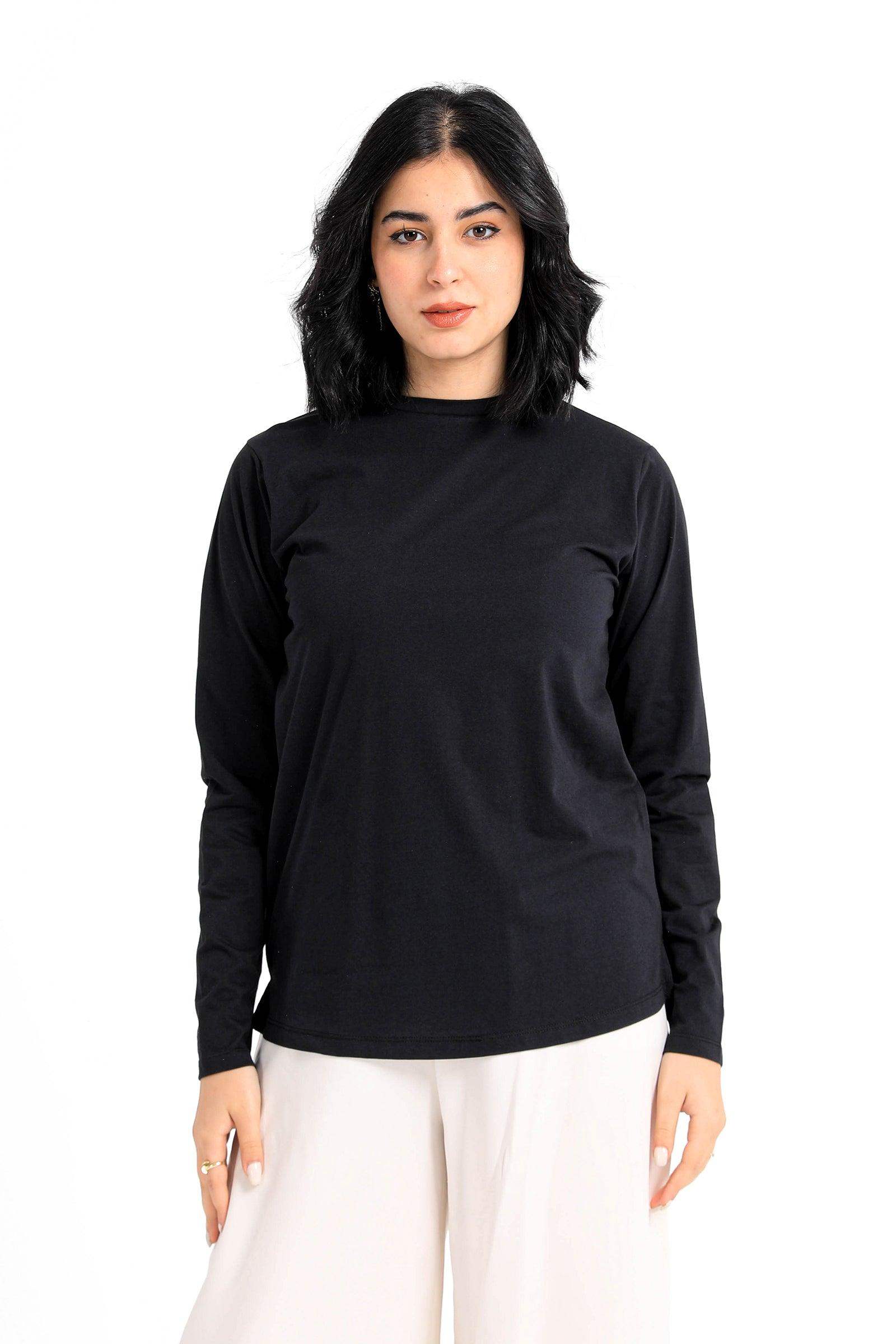 Cotton Round Neck T-Shirt - Carina - كارينا