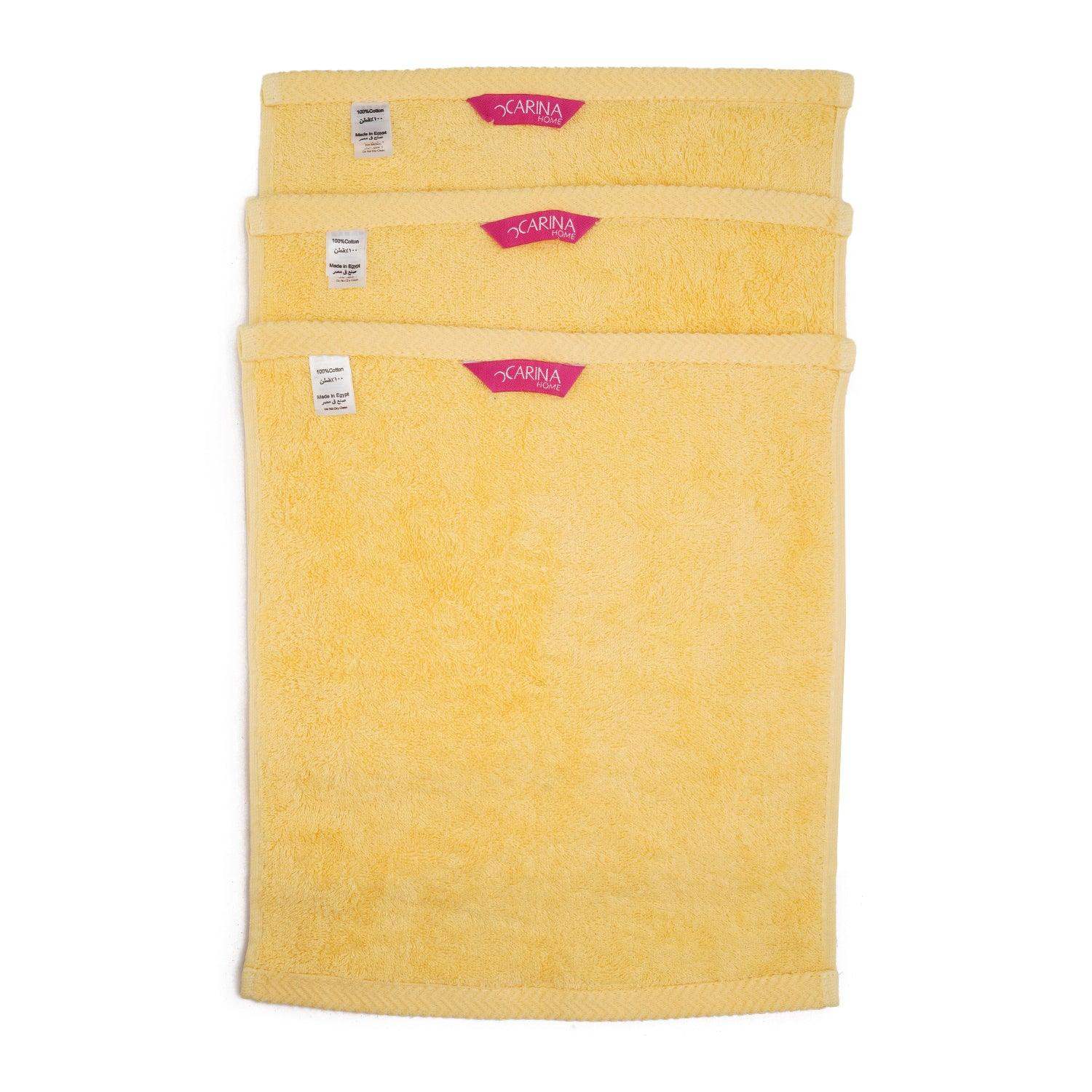Cotton Towel - 3 Pcs - 30*30cm - Carina - كارينا