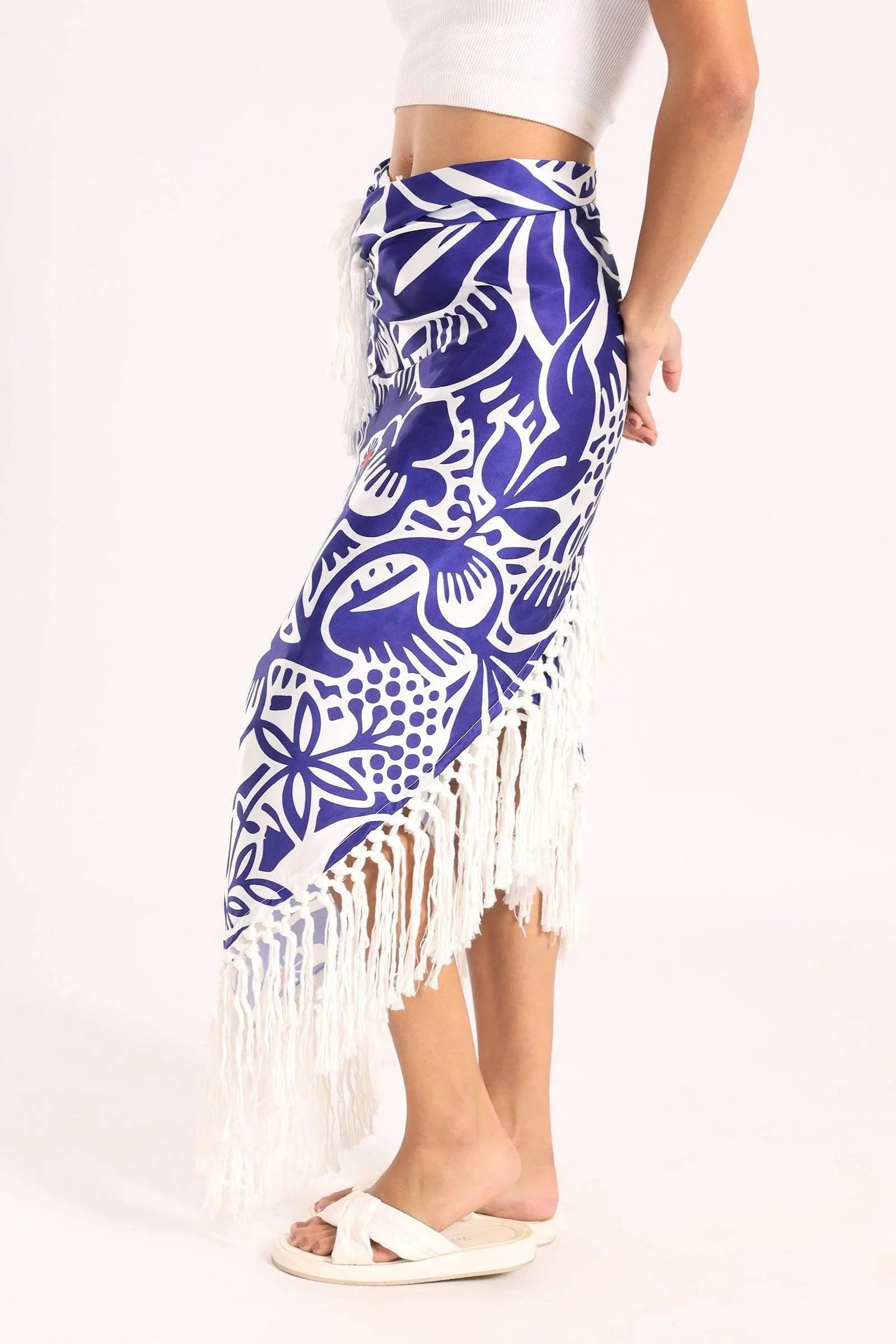 Cover Up Skirt with Fringes - Carina - كارينا