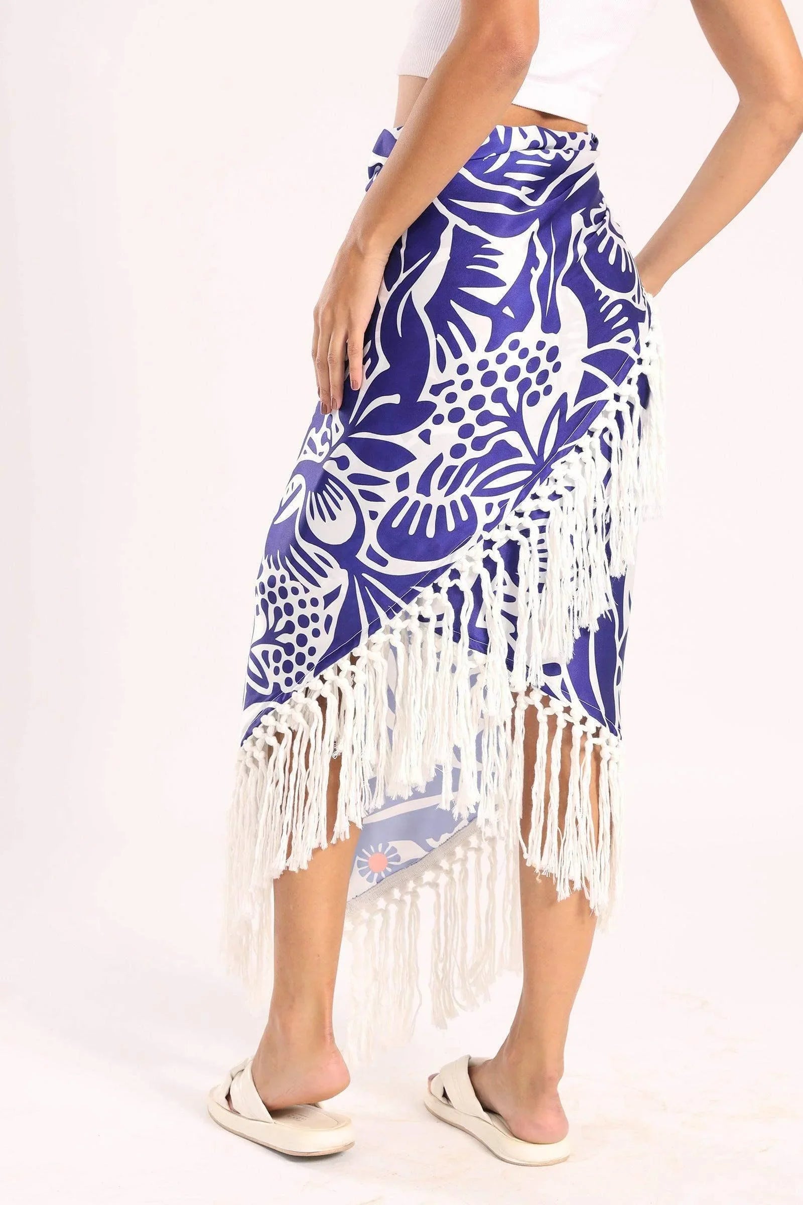 Cover Up Skirt with Fringes - Carina - كارينا