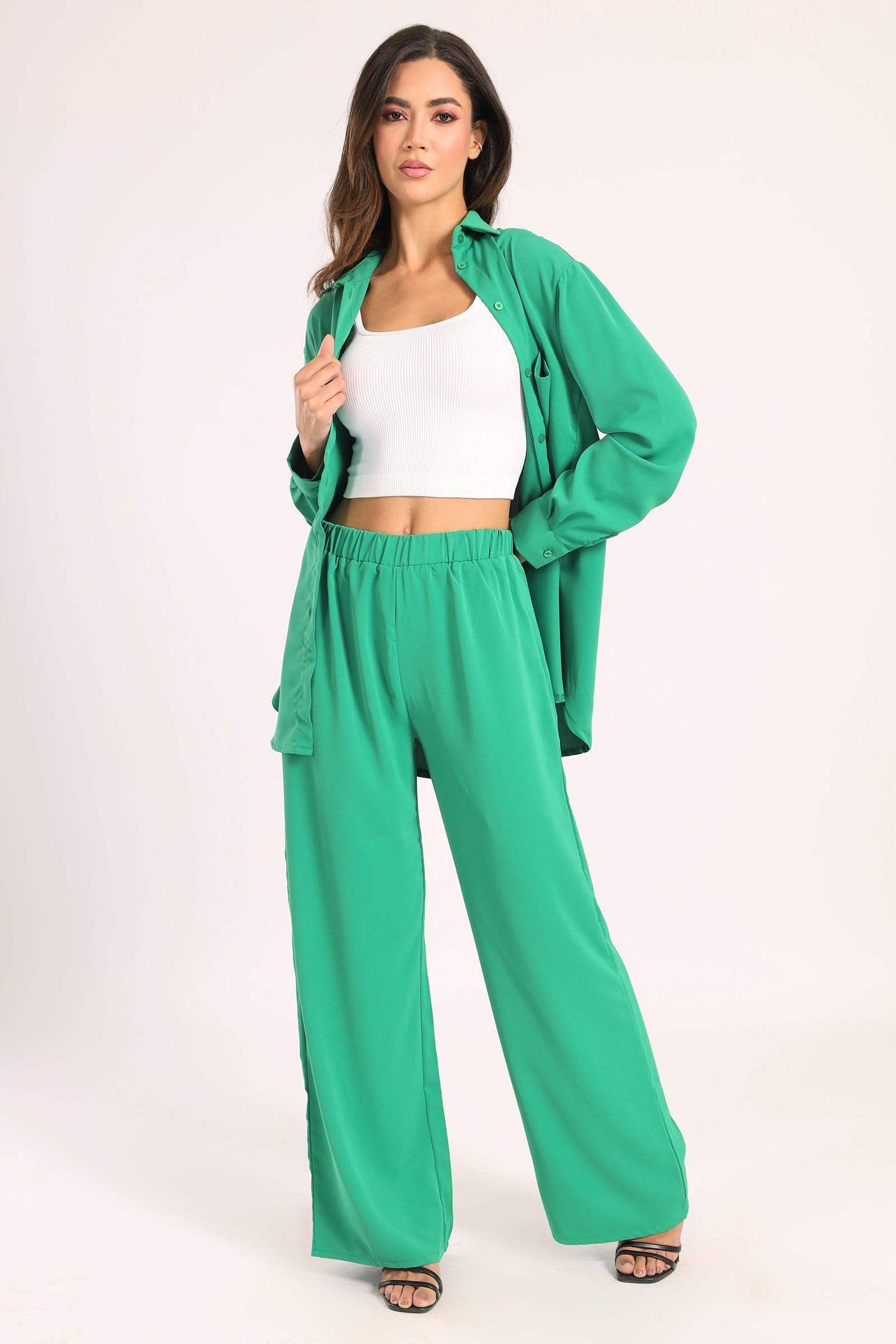 Crepe Shirt with Chest Pocket - Carina - كارينا