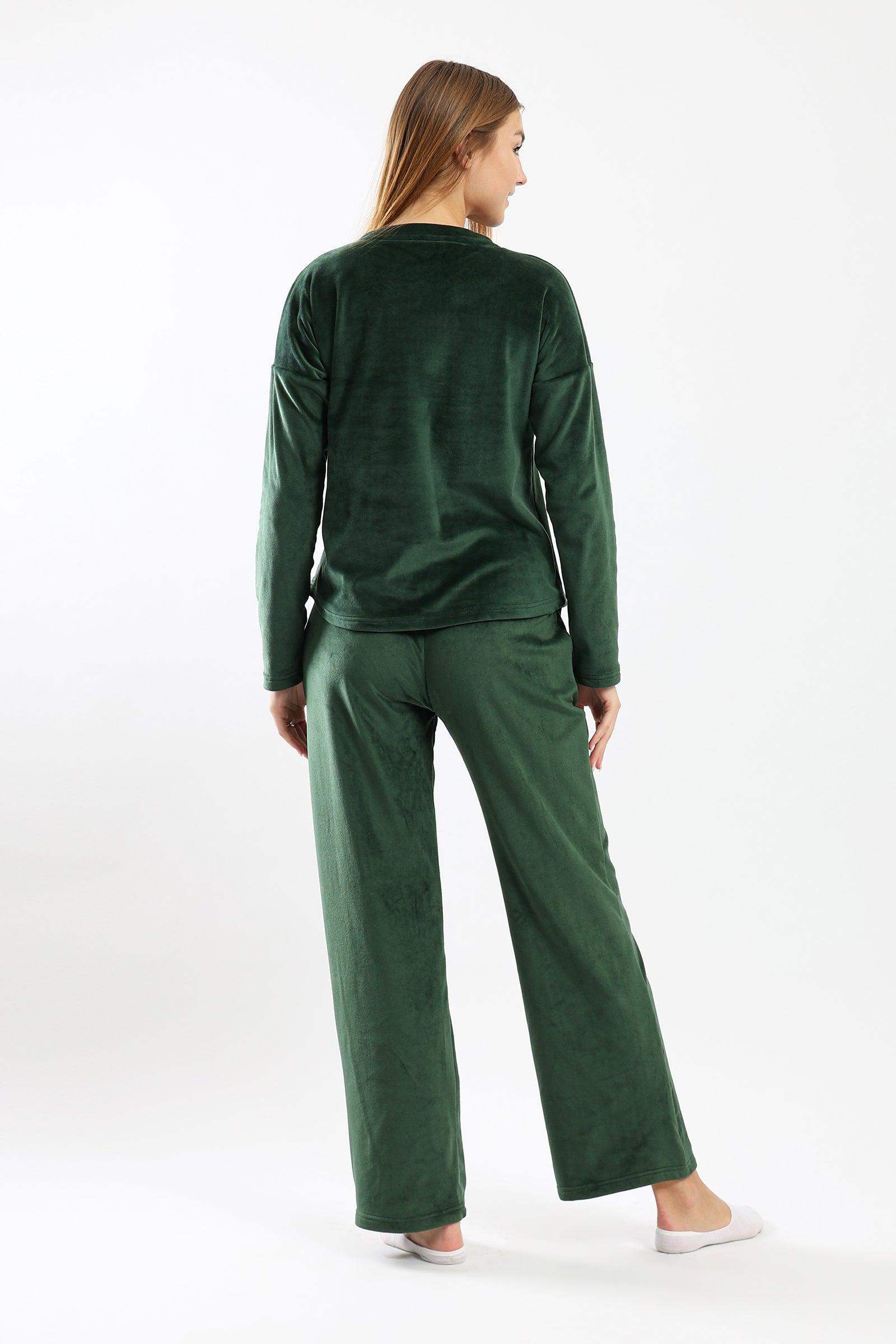Fleece Solid Pyjama Set - Carina - كارينا