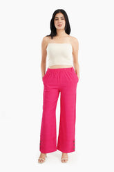 Fuchsia Linen Lounge Pants - Carina - كارينا