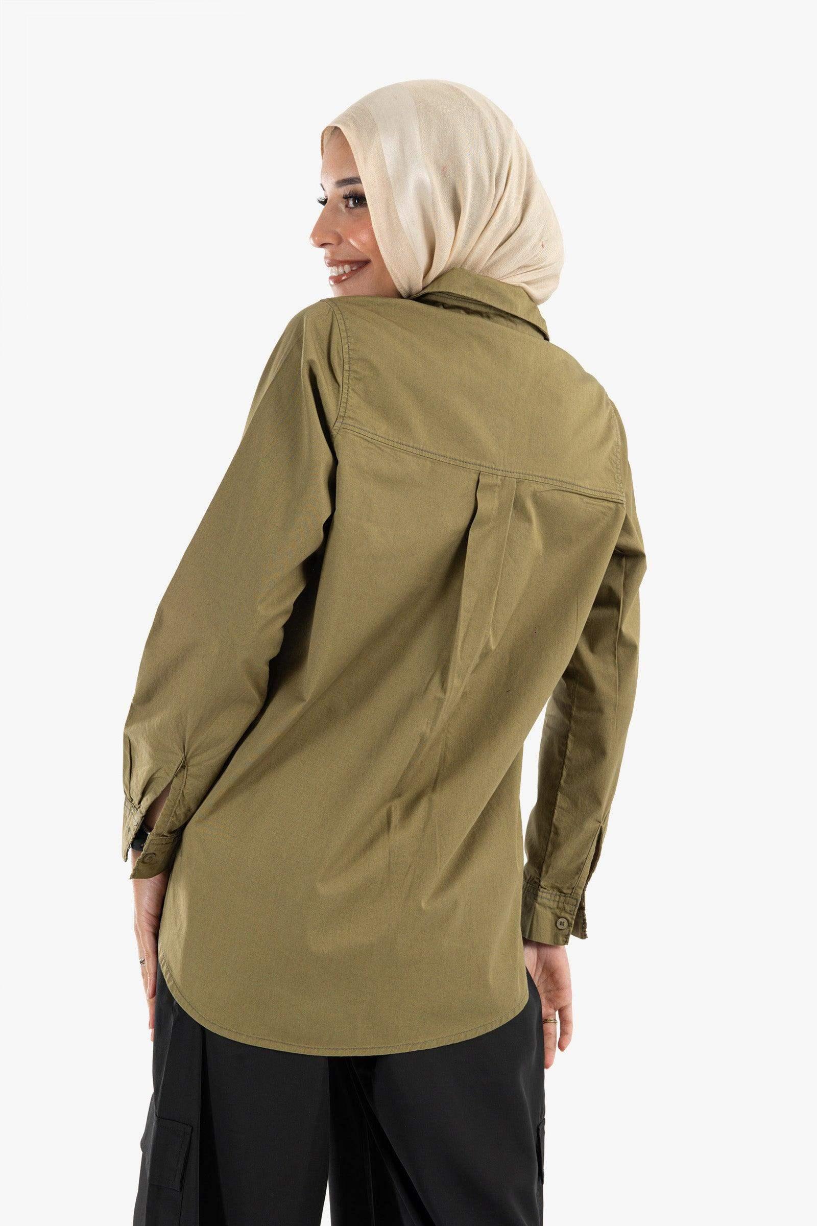 Gabardine Hip Length Shirt - Carina - كارينا
