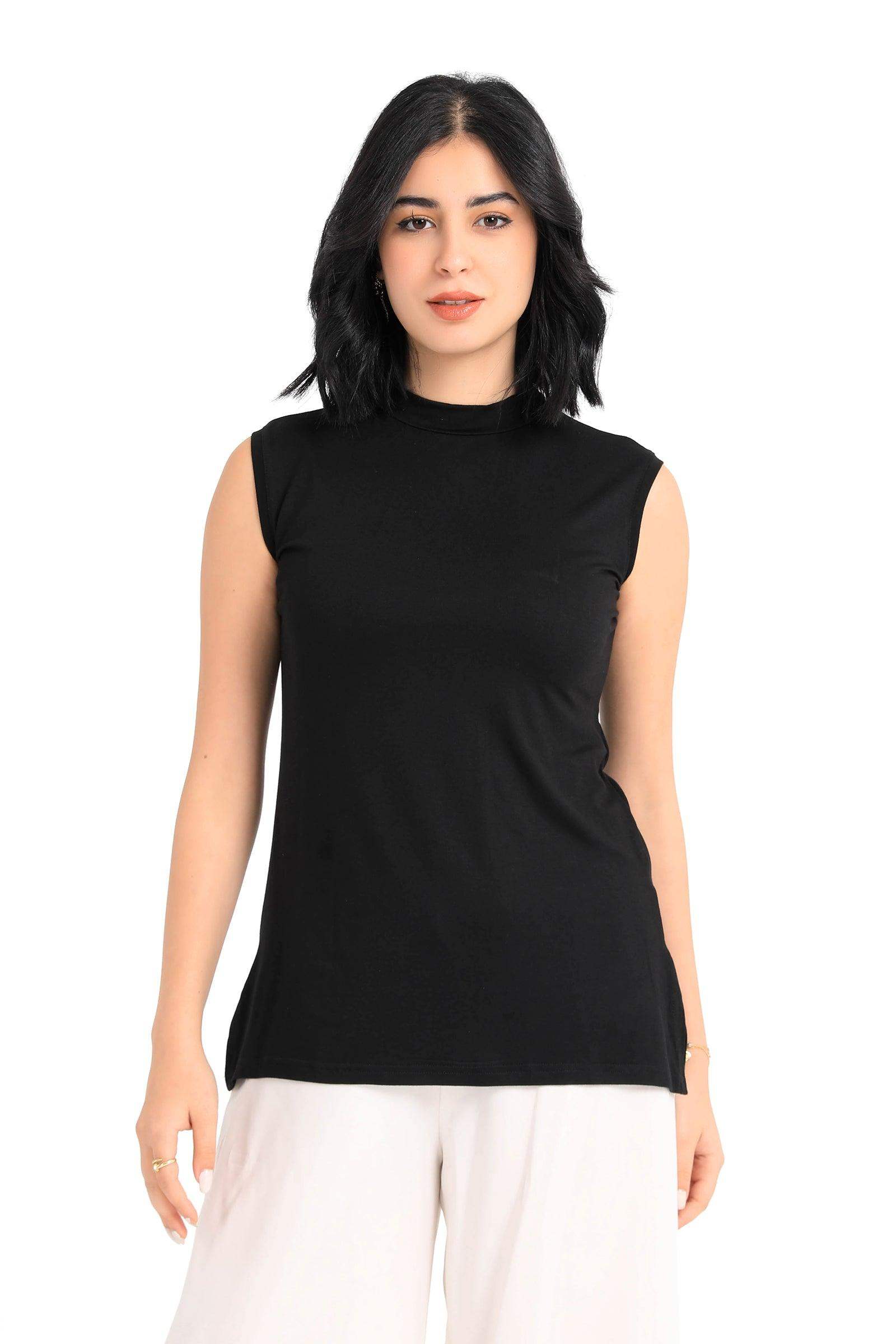 High Neck Sleeveless Top - Carina - كارينا