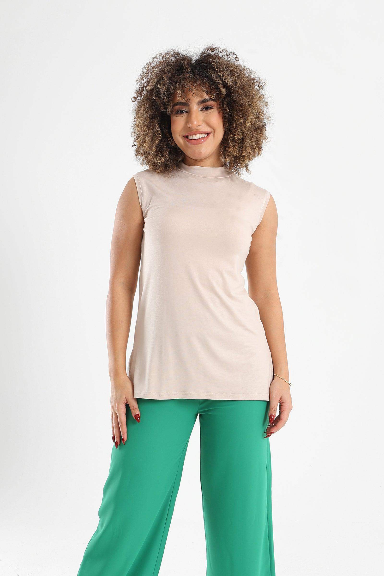 High Neck Sleeveless Top - Carina - كارينا