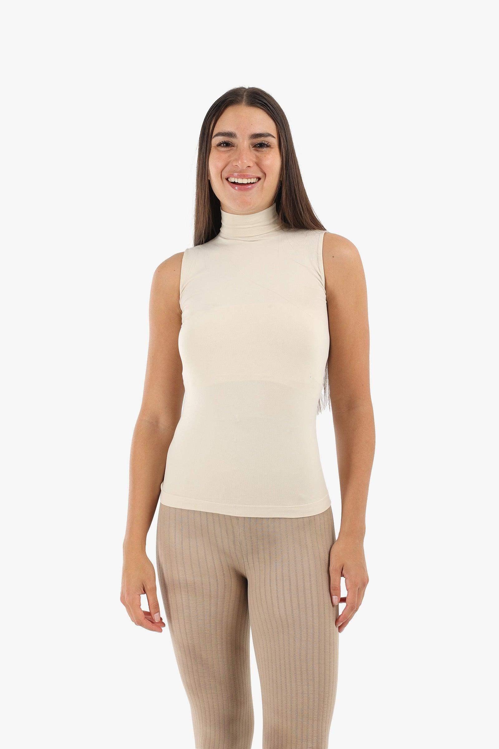 High Neck Sleeveless Top - Carina - كارينا