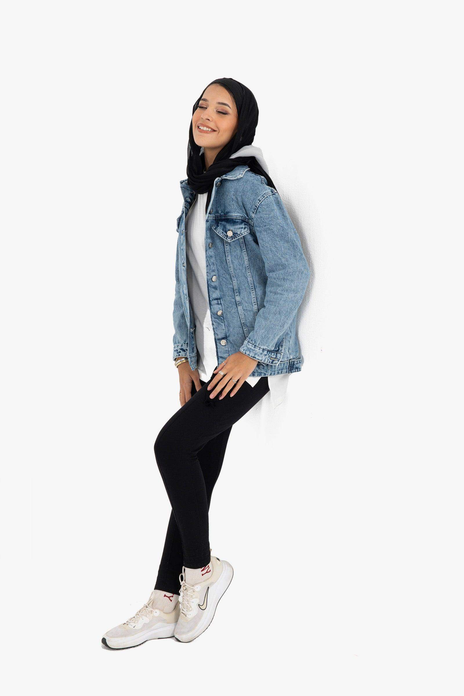 Hooded Denim Jacket Carina Wear