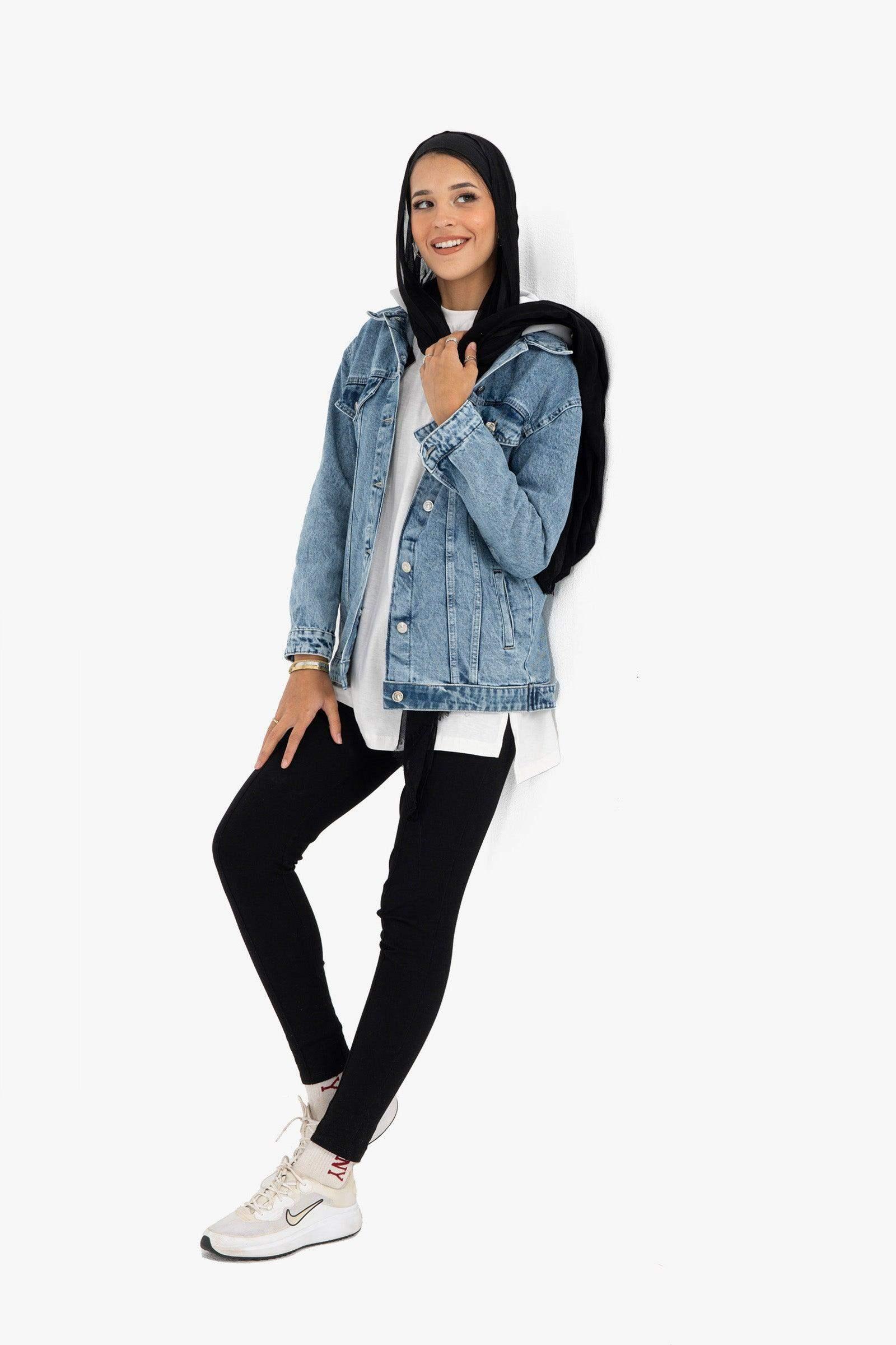 Hooded Denim Jacket - Carina - كارينا