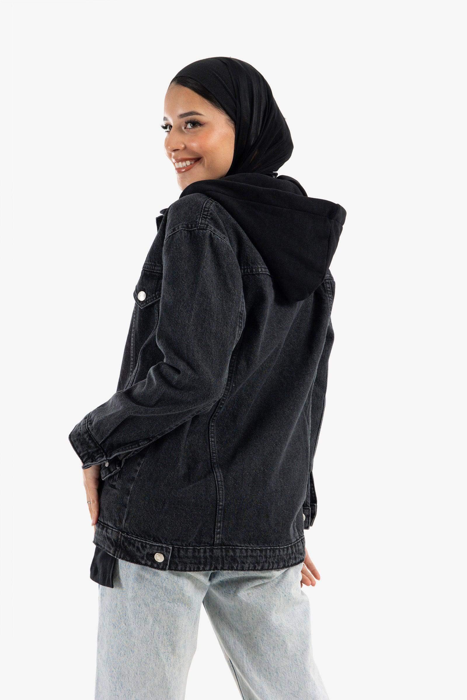 Hooded Denim Jacket - Carina - كارينا