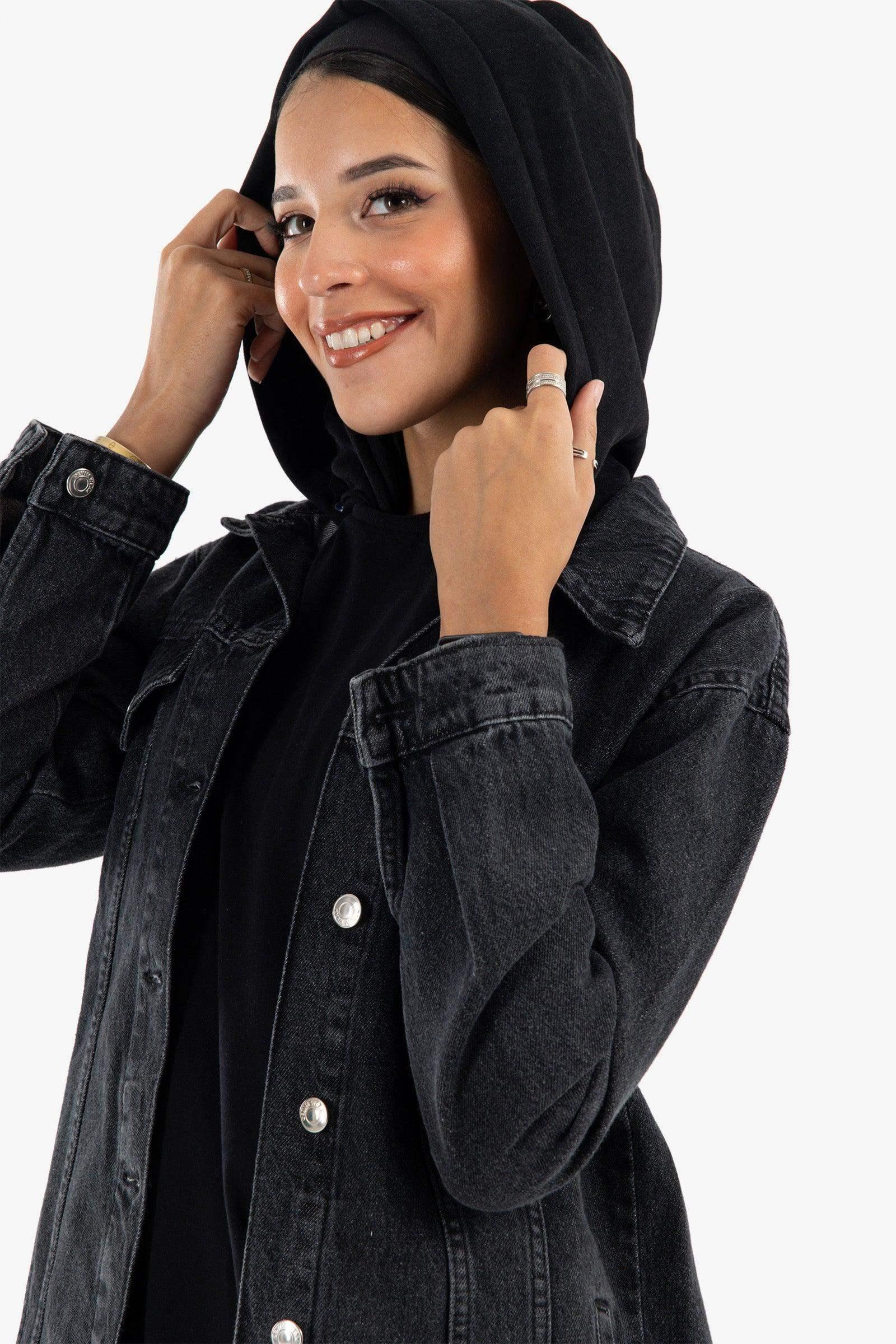 Hooded Denim Jacket - Carina - كارينا