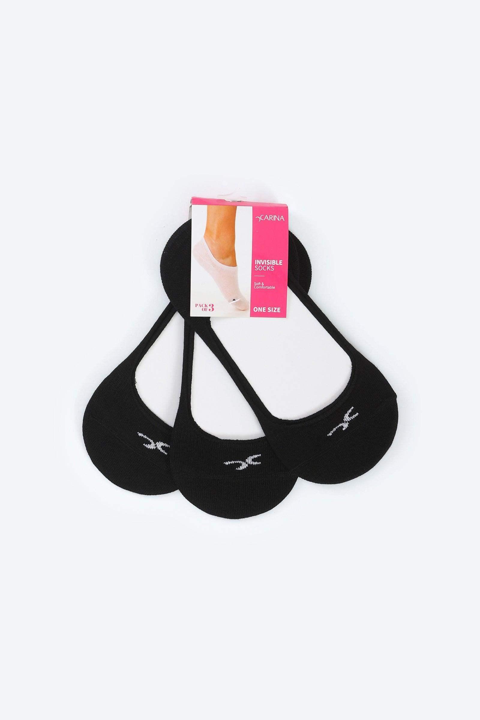 Invisible Cotton Socks - 3 Pairs - Carina - كارينا