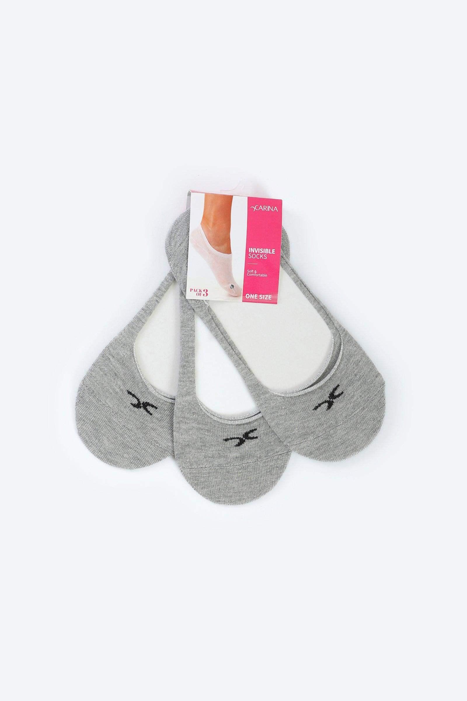 Invisible Cotton Socks - 3 Pairs - Carina - كارينا