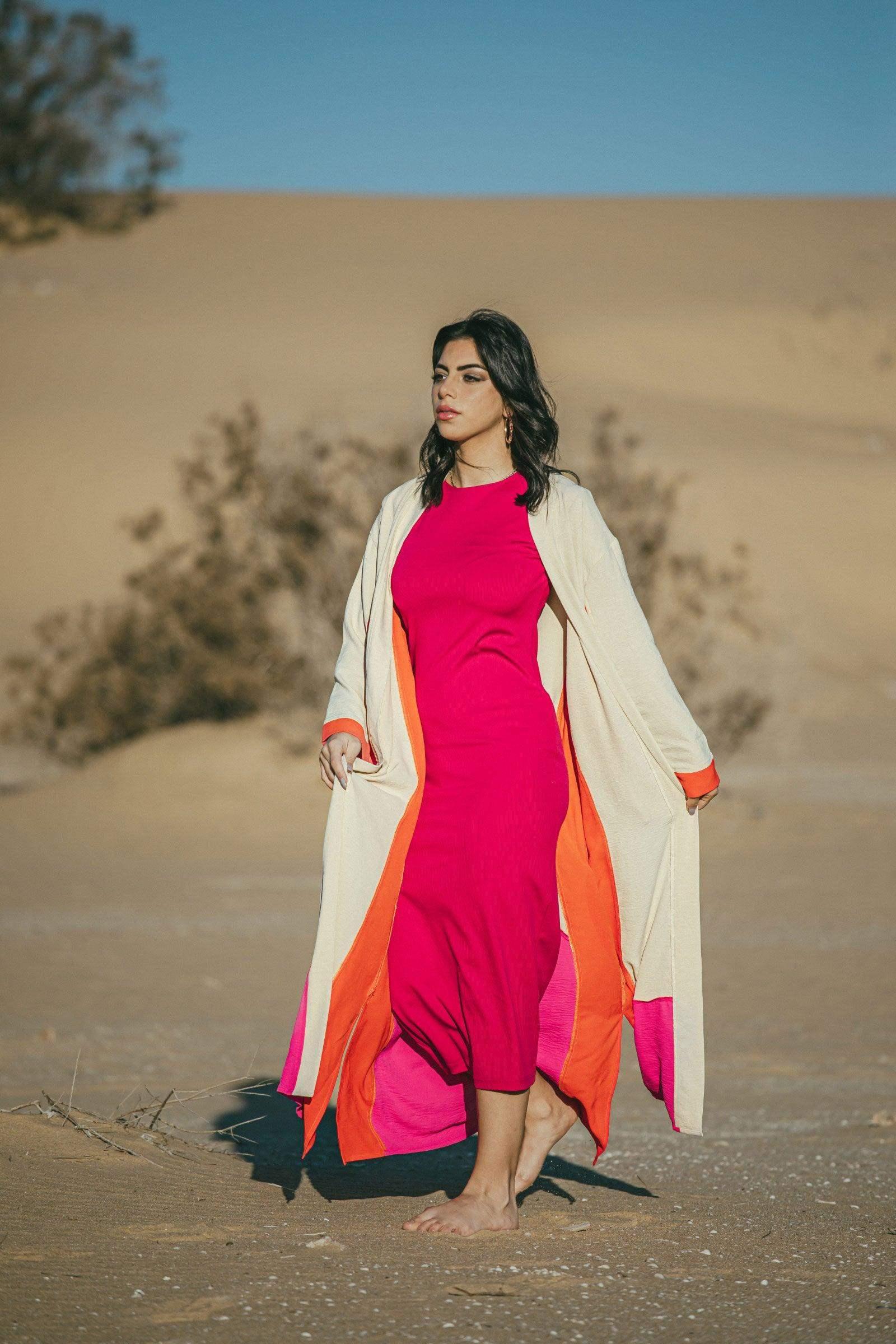 Jersey Sleeveless Midi Dress - Carina - كارينا
