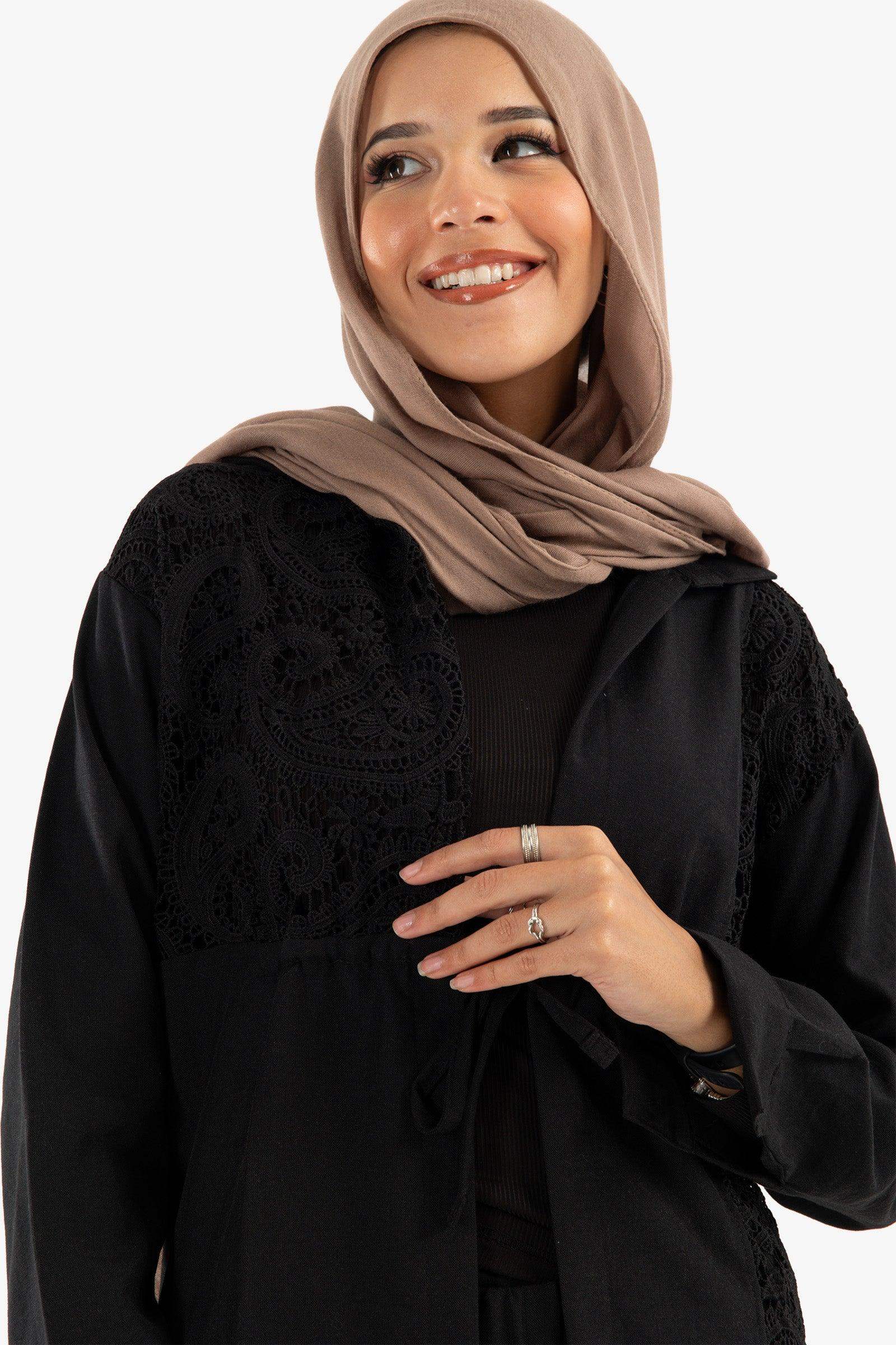 Linen Lounge Jacket with Embroidery - Carina - كارينا