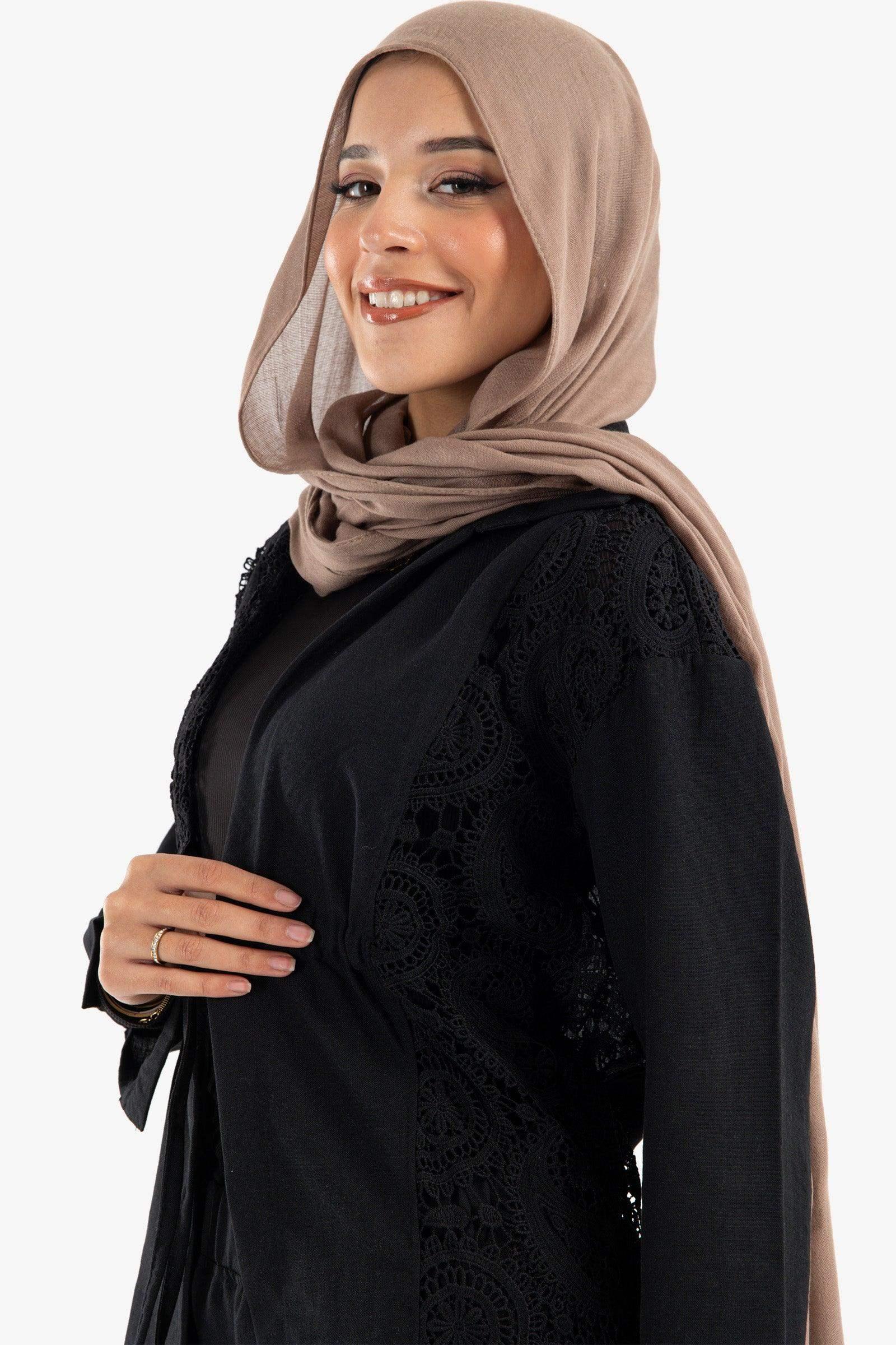 Linen Lounge Jacket with Embroidery - Carina - كارينا