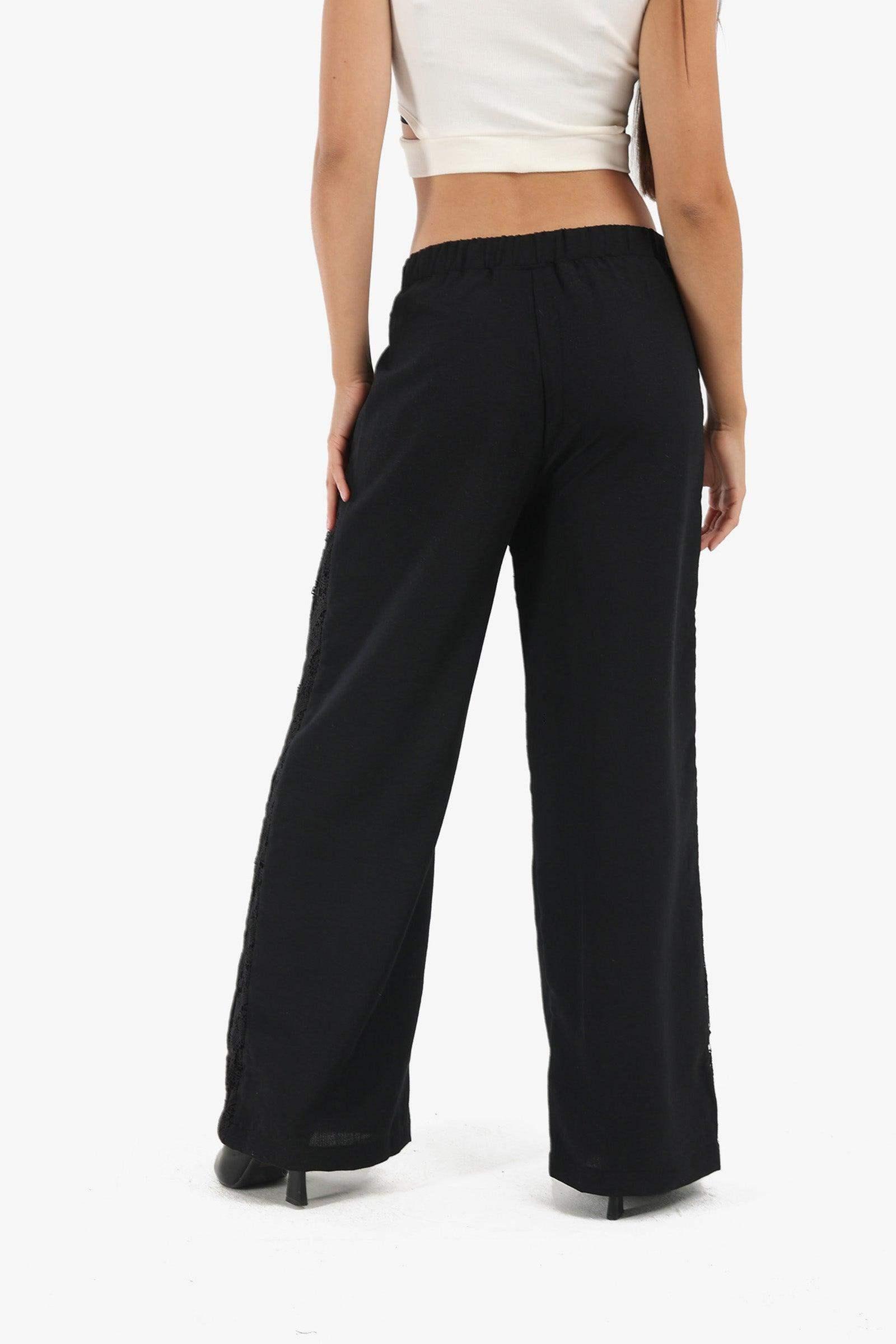 Linen Lounge Pants with Embroidery - Carina - كارينا
