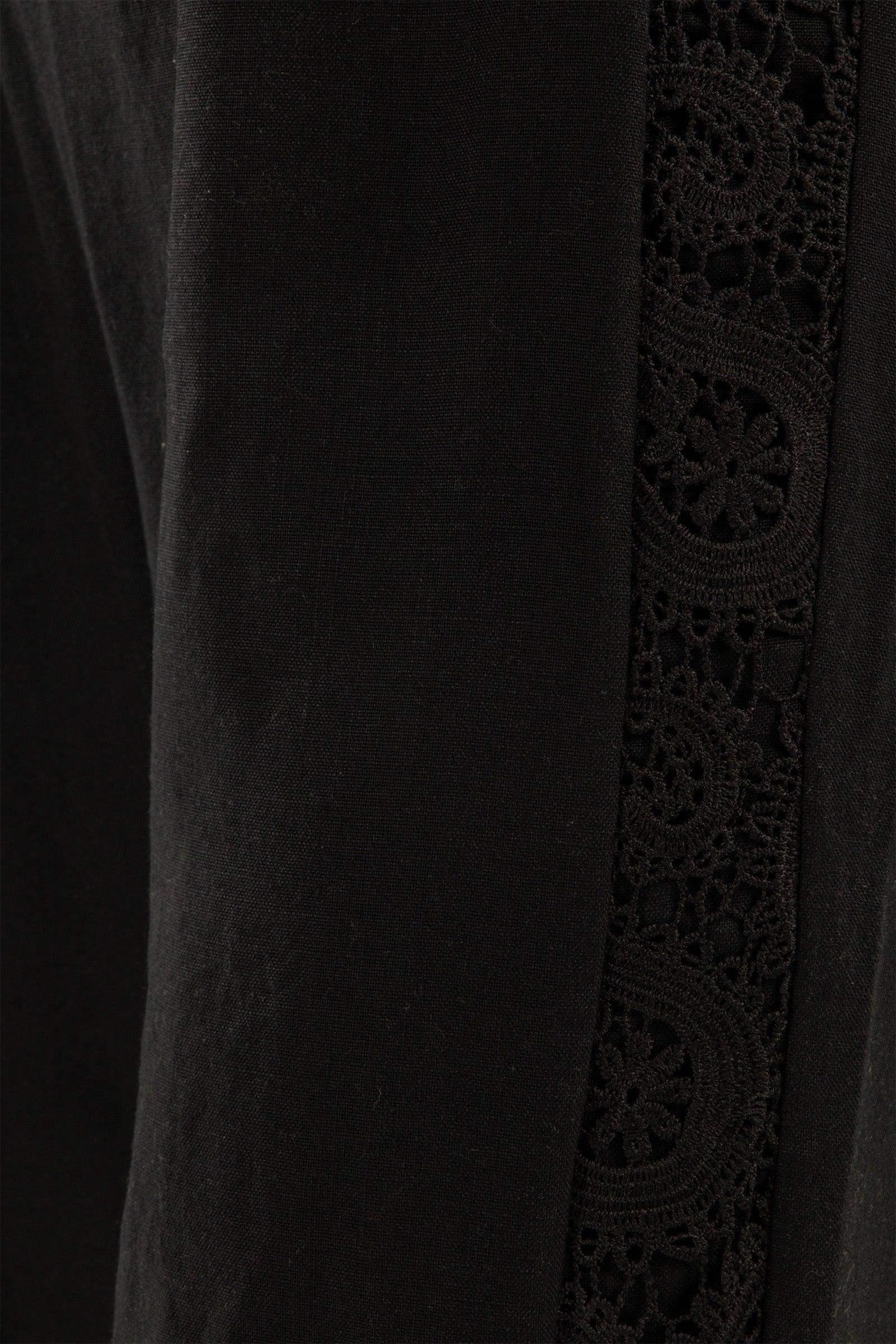 Linen Lounge Pants with Embroidery - Carina - كارينا