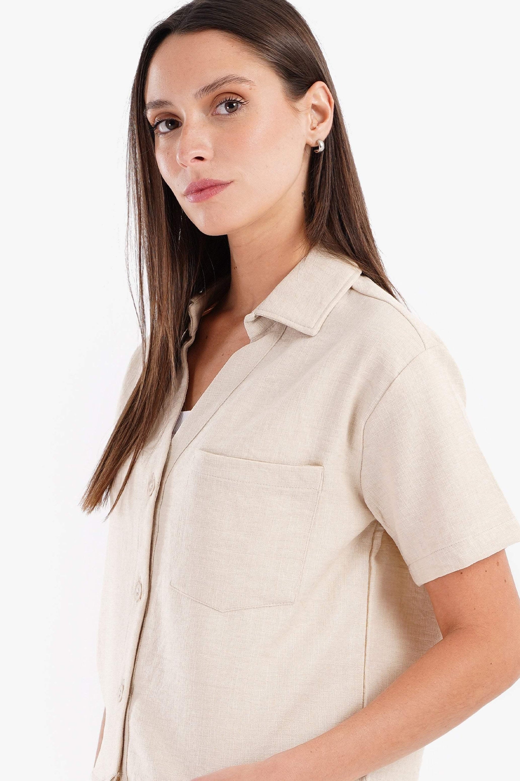 Linen Lounge Shirt - Carina - كارينا