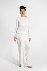 Long Skirt - White - Carina - كارينا