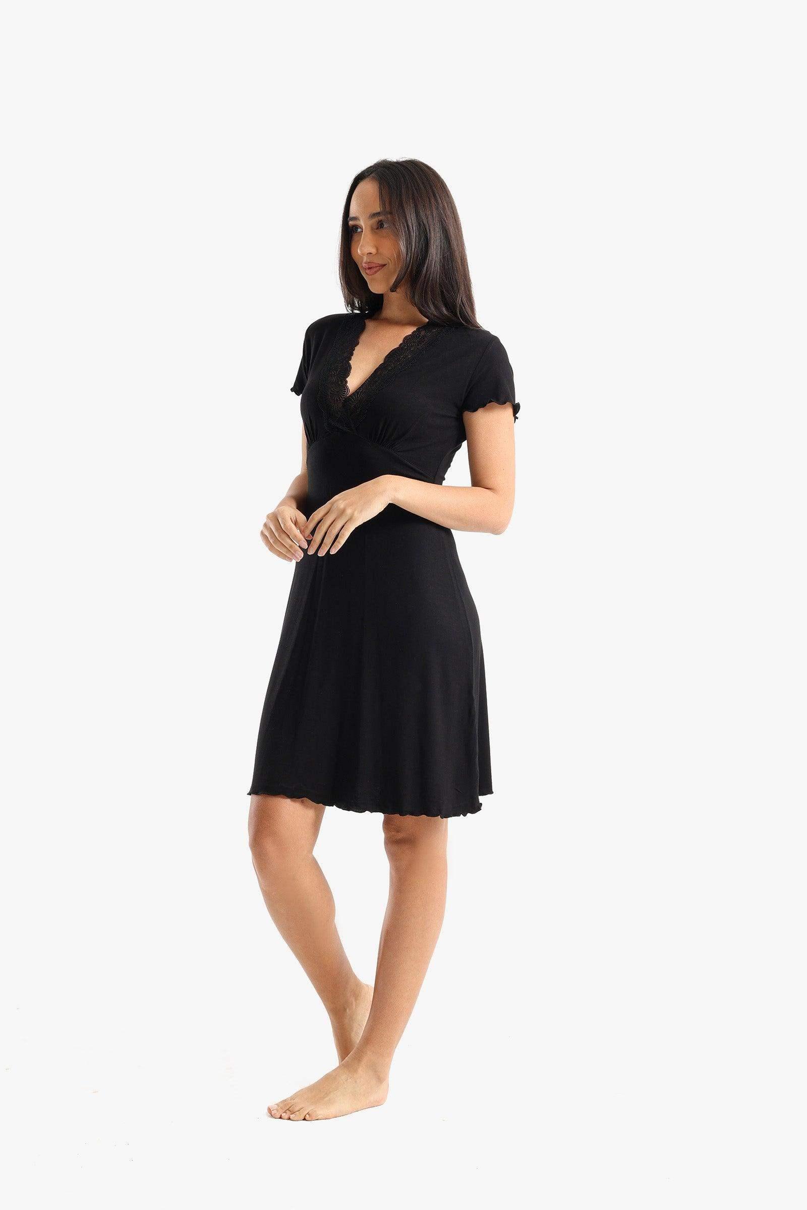 Nightgown with Frilled Edges - Carina - كارينا