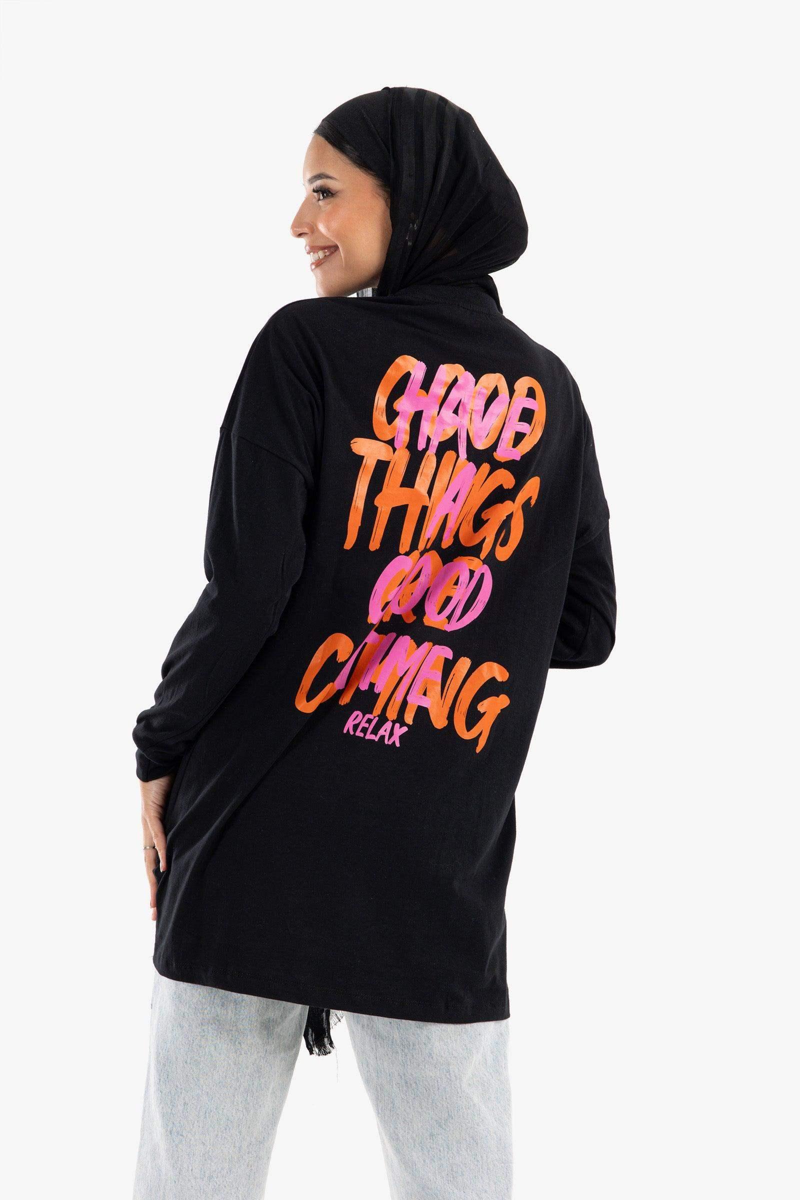 Overlapping Print Lounge T-Shirt - Carina - كارينا
