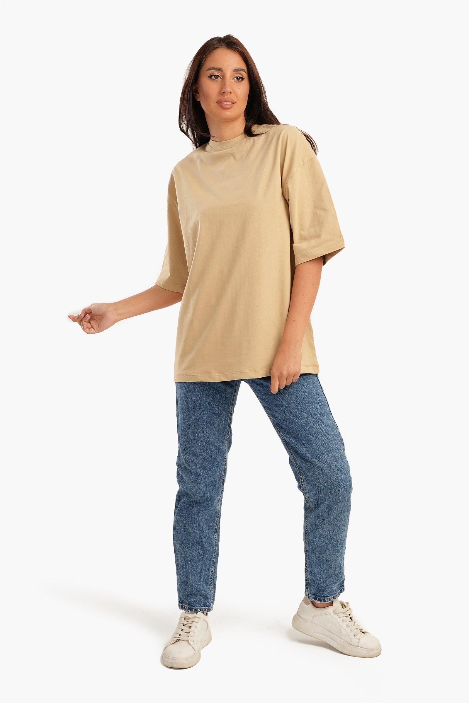 Oversized Plain Lounge T-Shirt - Carina - كارينا