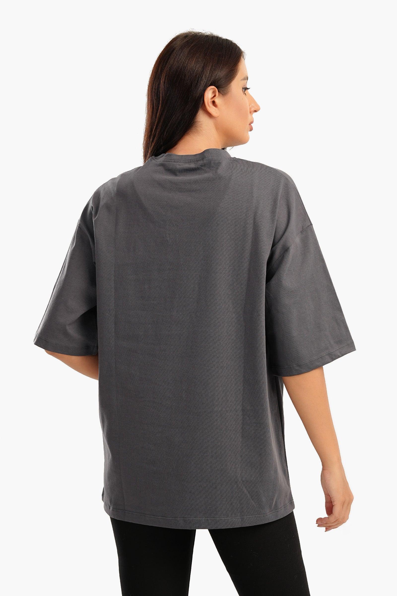Oversized Plain Lounge T-Shirt - Carina - كارينا