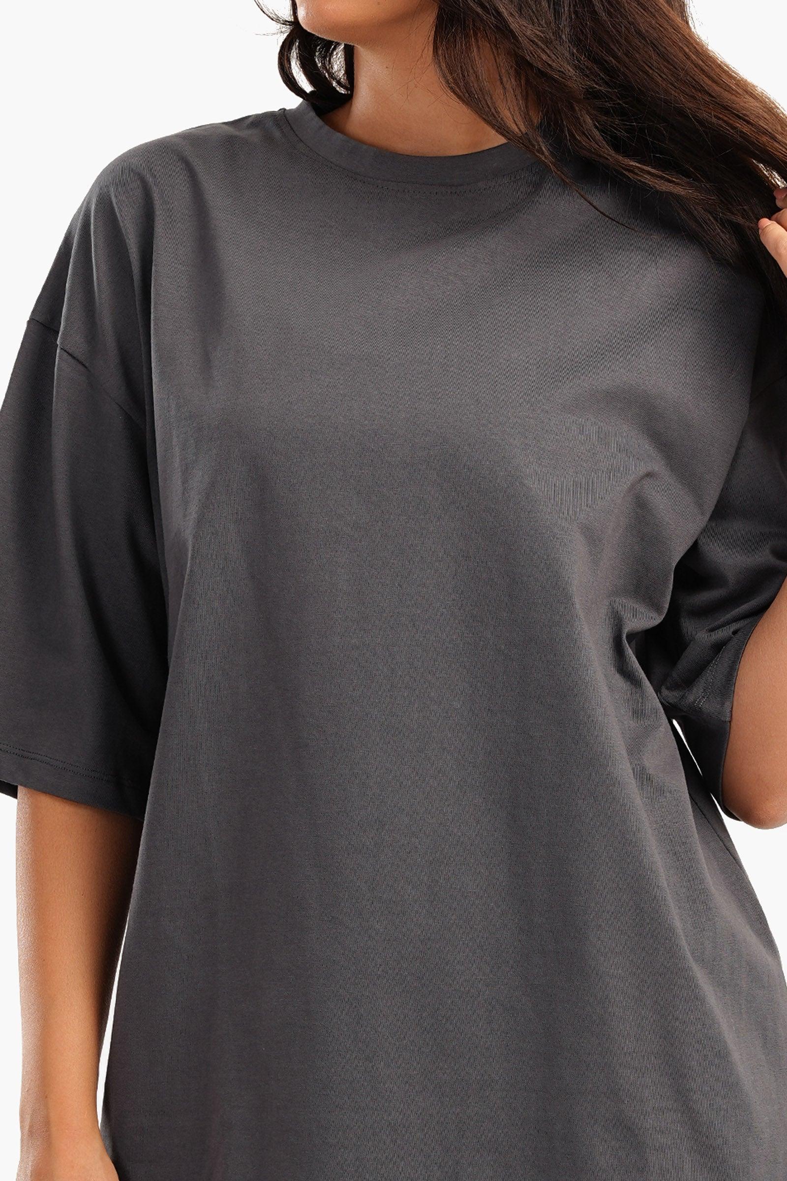 Oversized Plain Lounge T-Shirt - Carina - كارينا