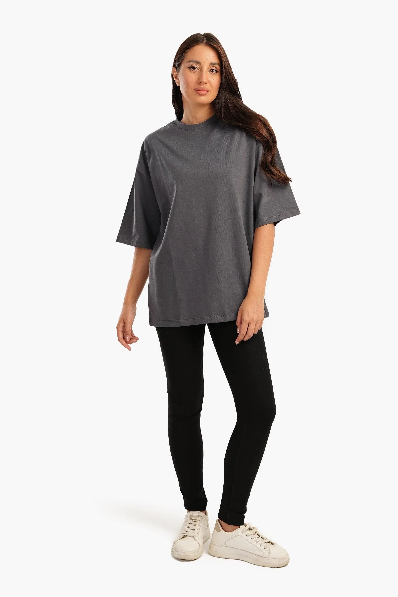 Oversized Plain Lounge T-Shirt - Carina - كارينا