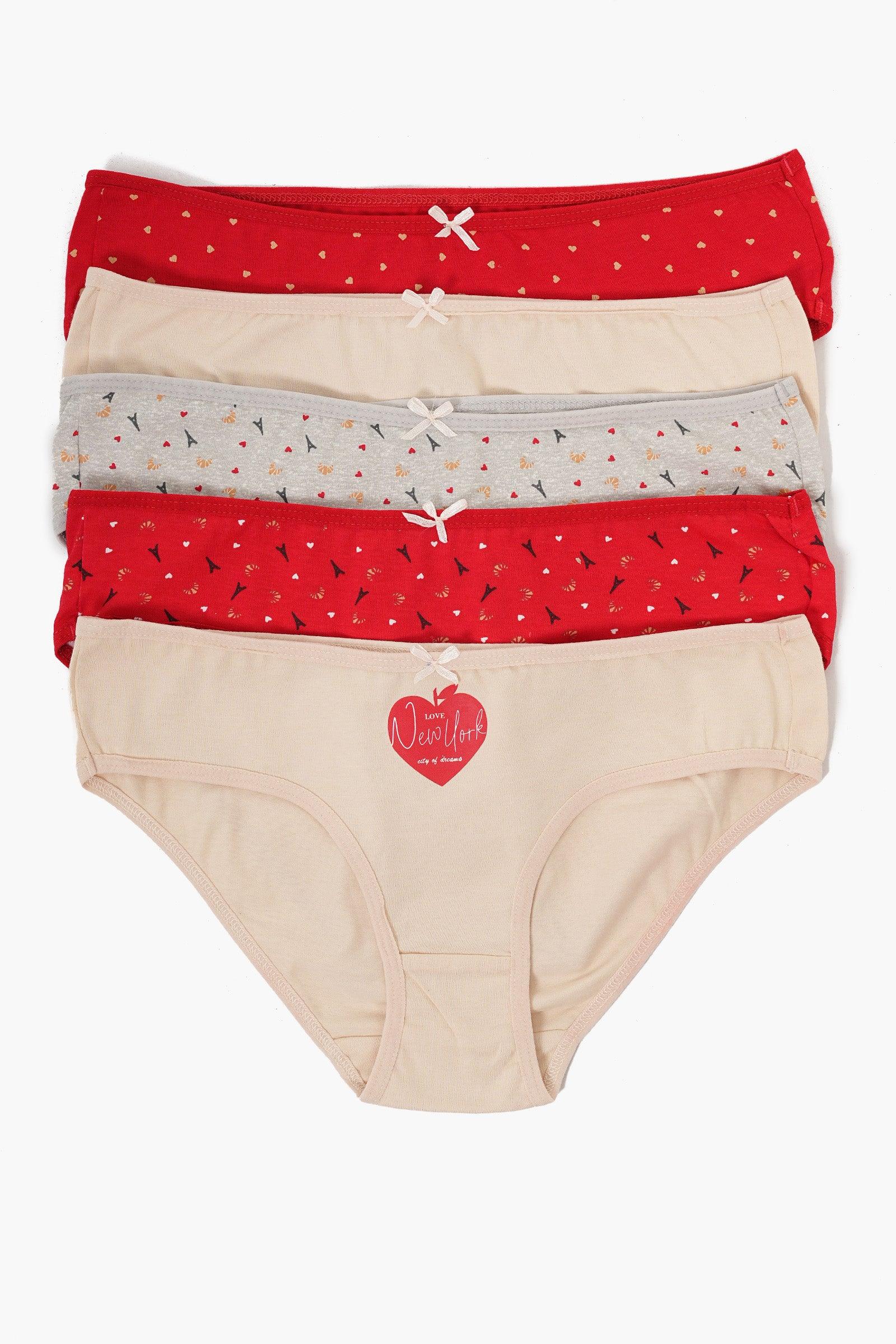 Pack of 10 Colored Bikini Panties - Carina - كارينا
