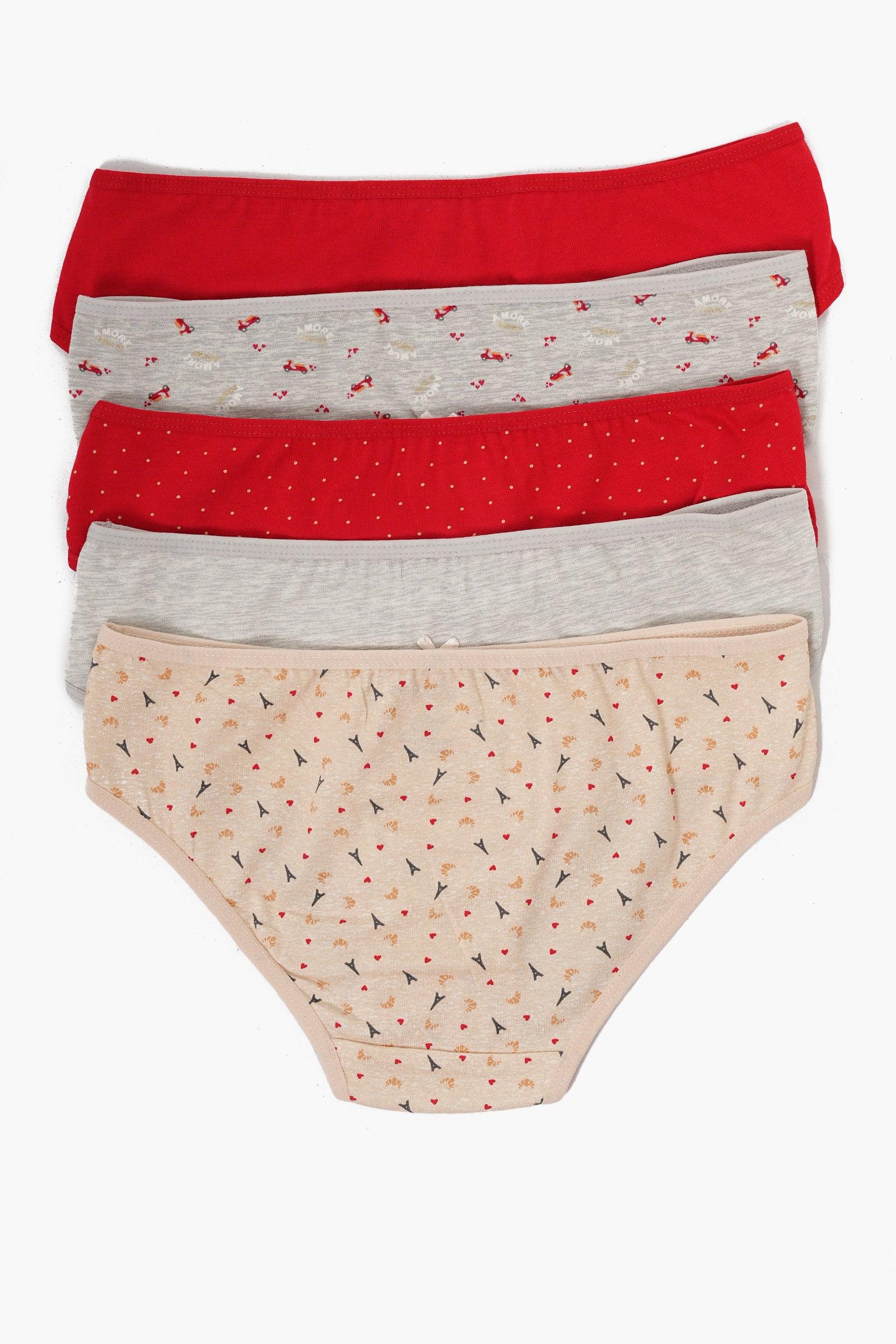 Pack of 10 Colored Bikini Panties - Carina - كارينا