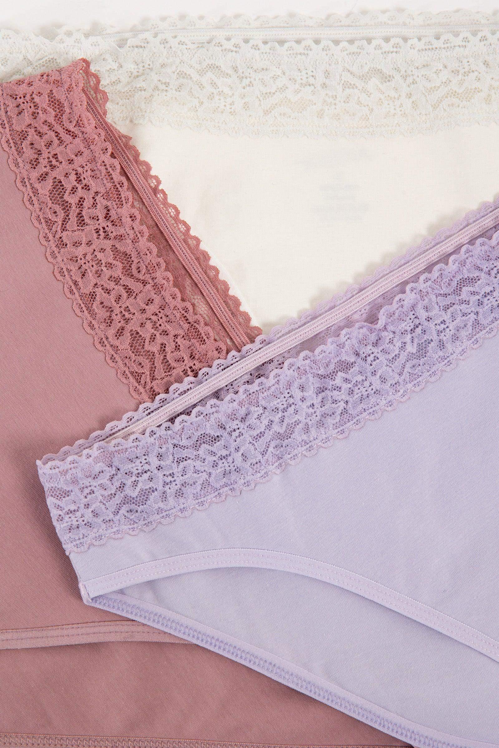Pack of 3 Bikini Panties with Lace - Carina - كارينا