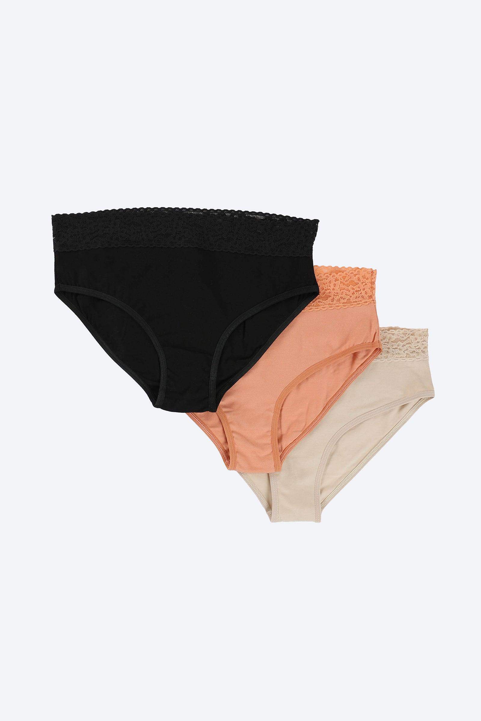 Pack of 3 Colored Brief Panties