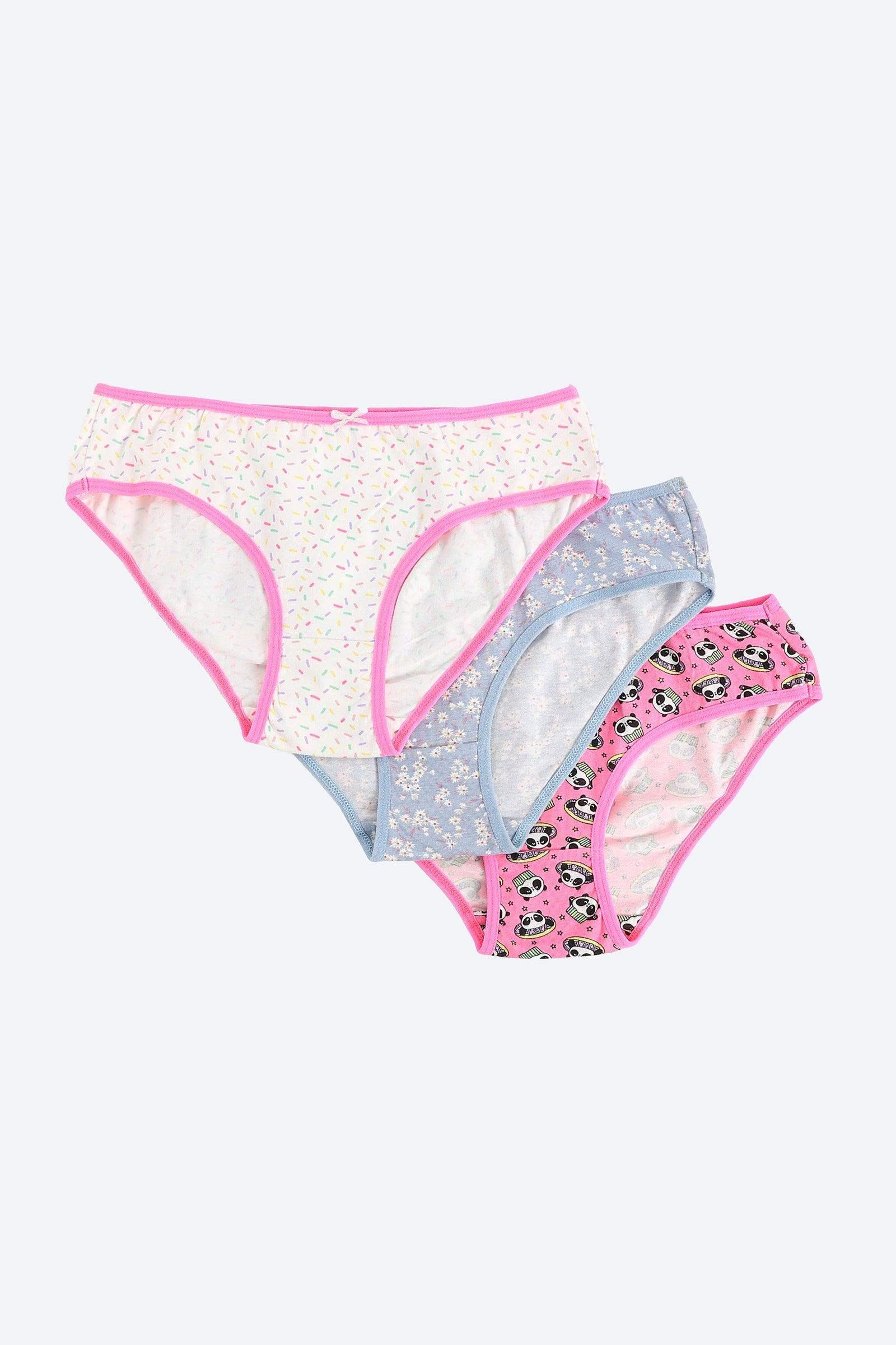 Pack of 3 Colored Bikini Panties - Carina - كارينا