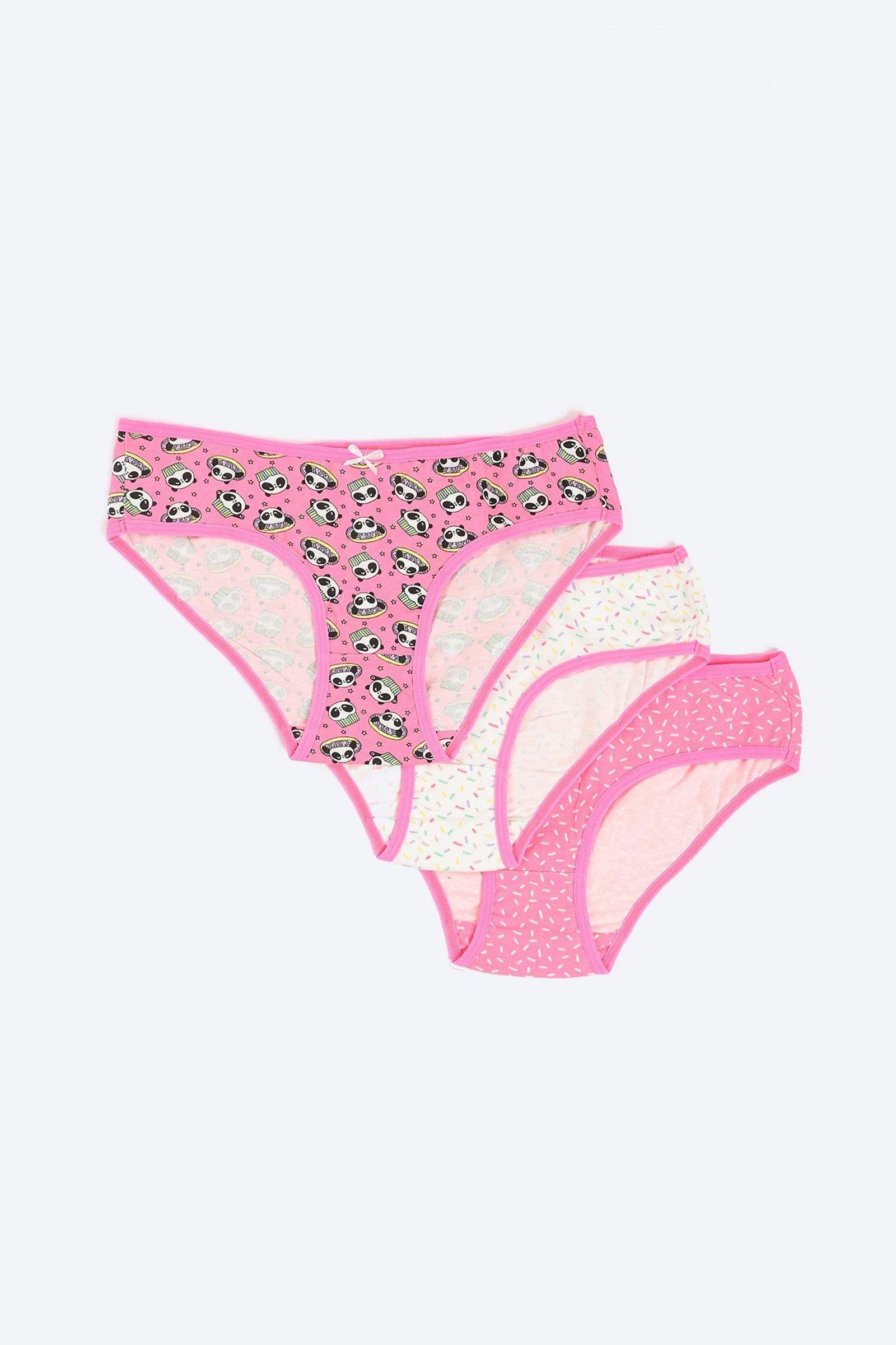 Pack of 3 Colored Bikini Panties - Carina - كارينا