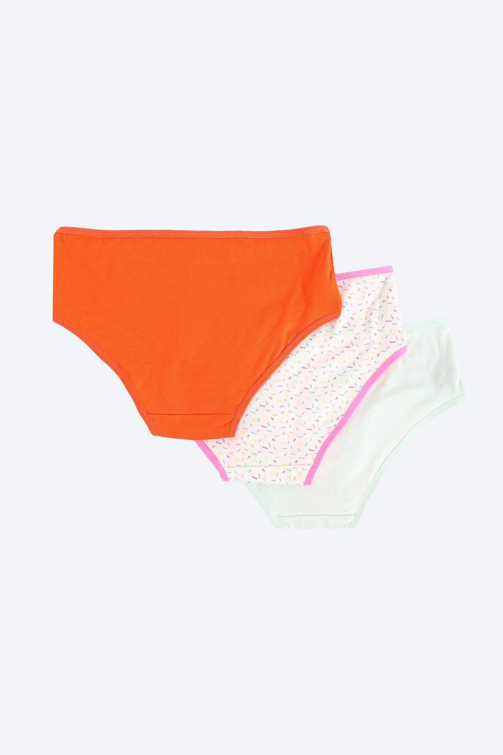 Pack of 3 Colored Brief Panties - Carina - كارينا