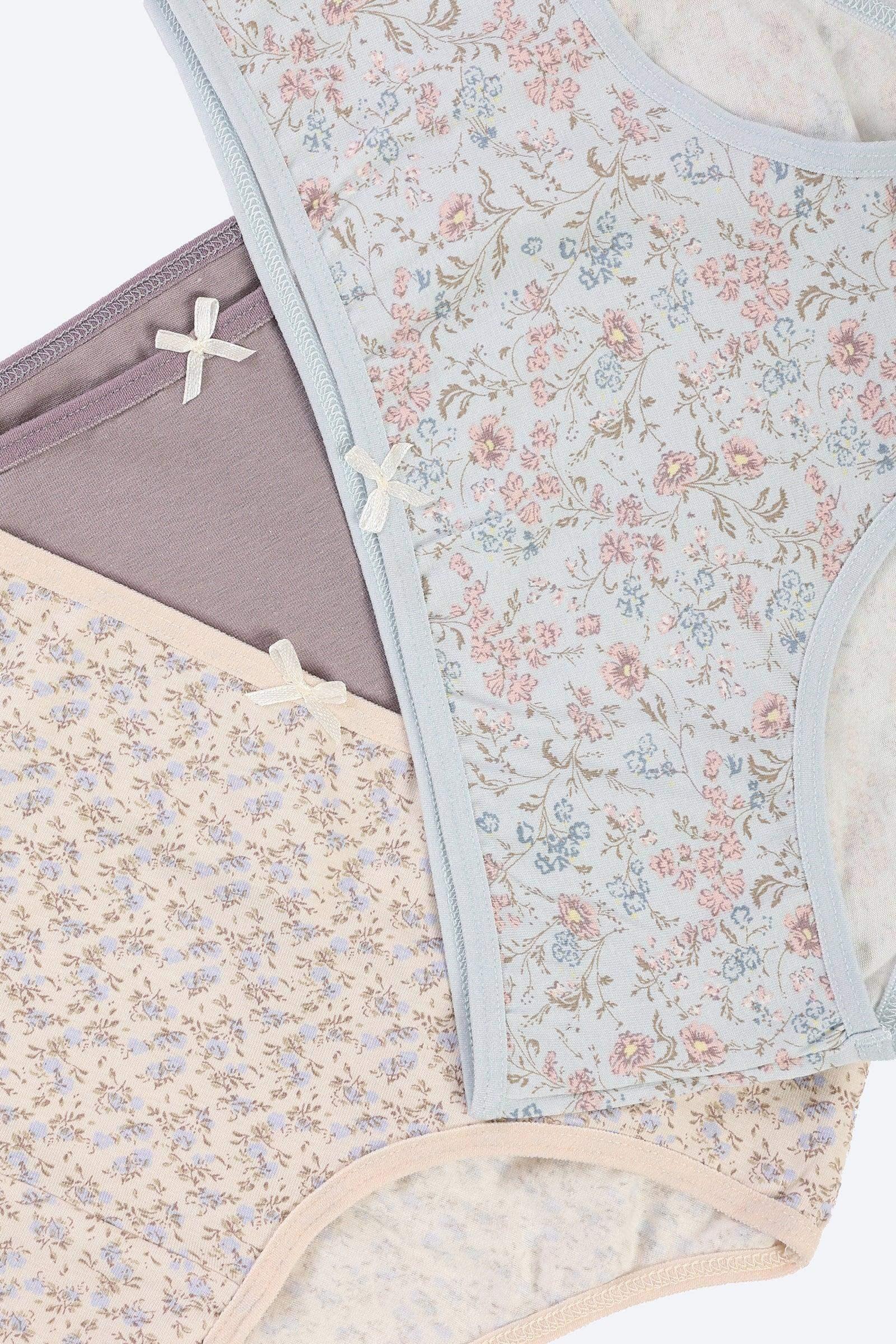 Pack of 3 Colored Brief Panties - Carina - كارينا