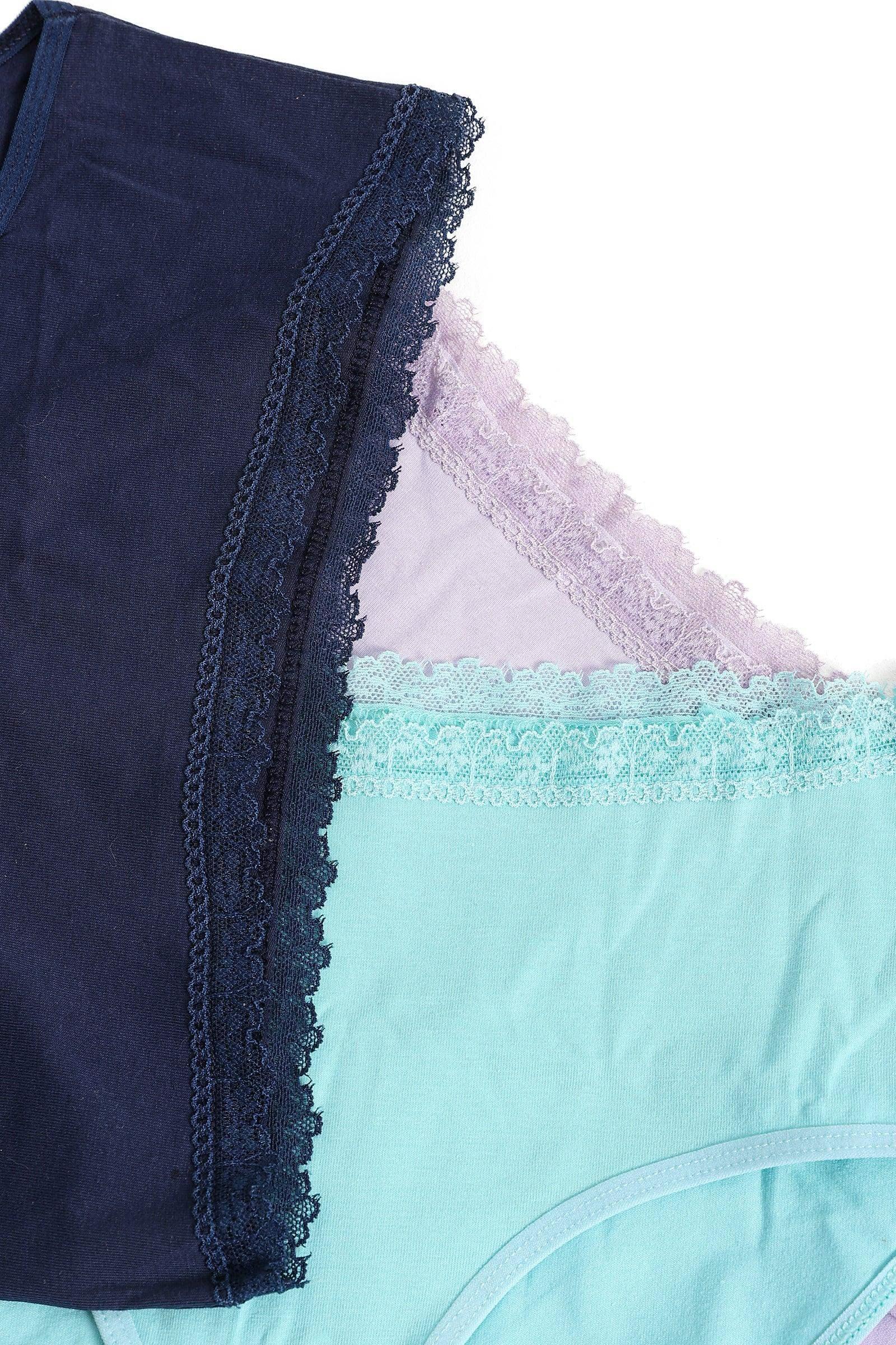 Pack of 3 Full Brief Panties with Lace - Carina - كارينا
