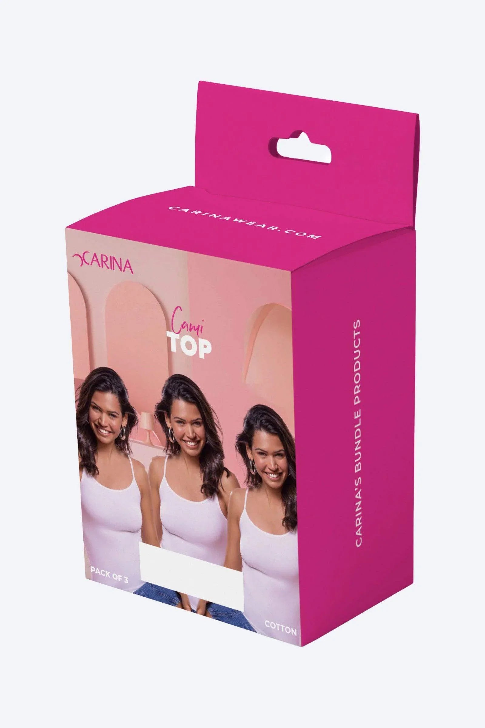 Pack of 3 Plain Cami Top - Carina - كارينا