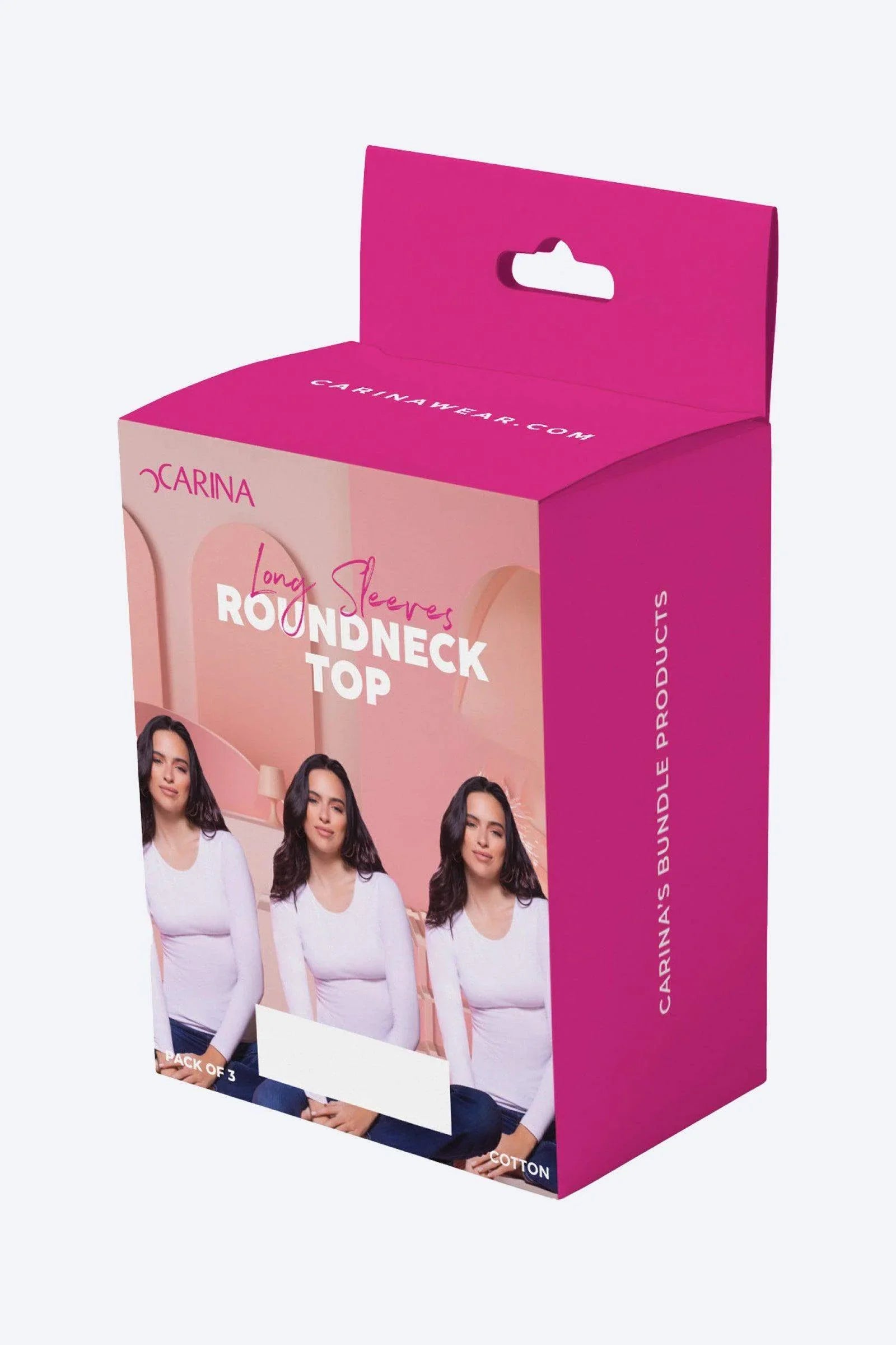 Pack of 3 Round Neck Long Sleeves Top - Carina - كارينا